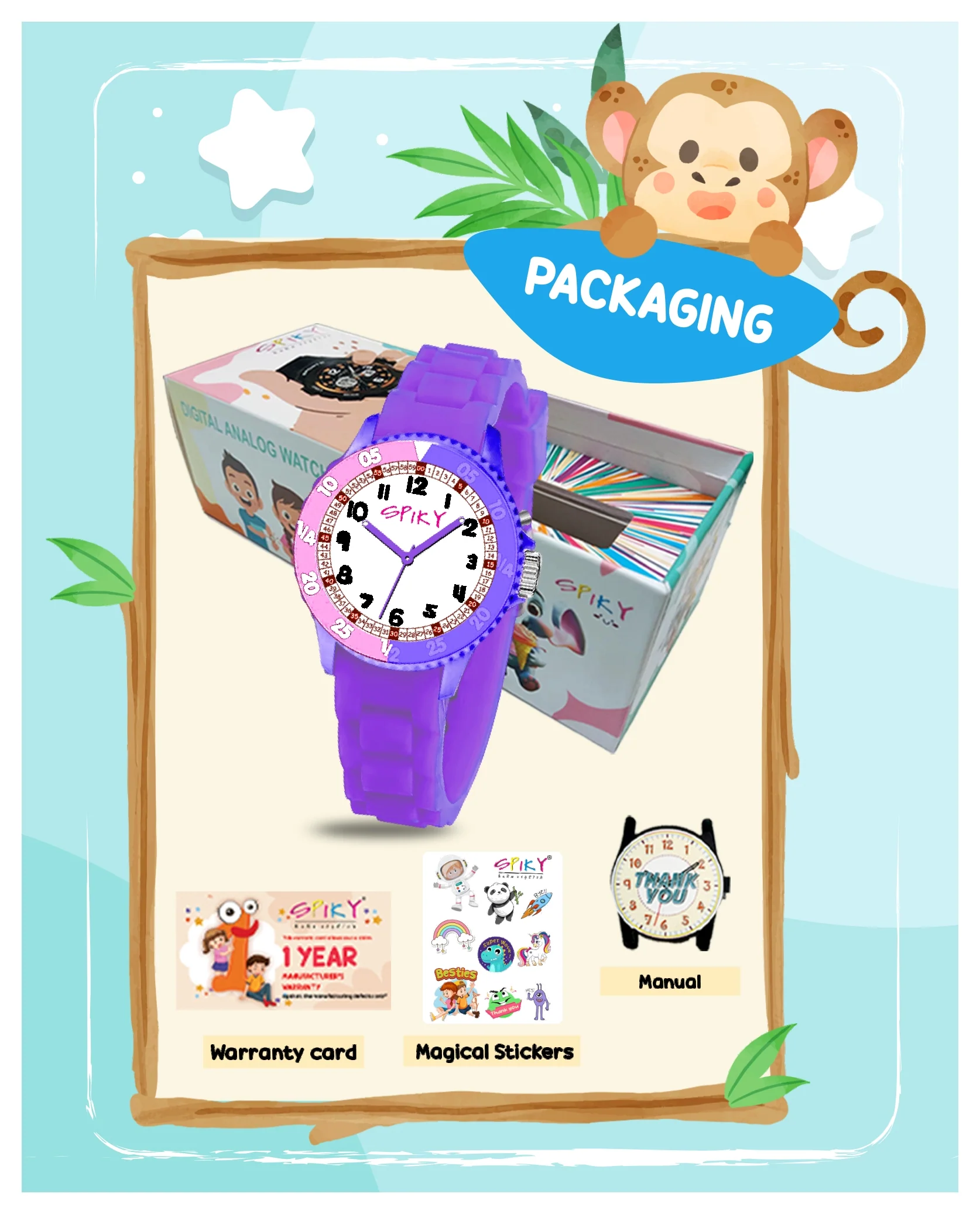 Spiky EVA30 Round Sports Analog Kids Watch - Image 14