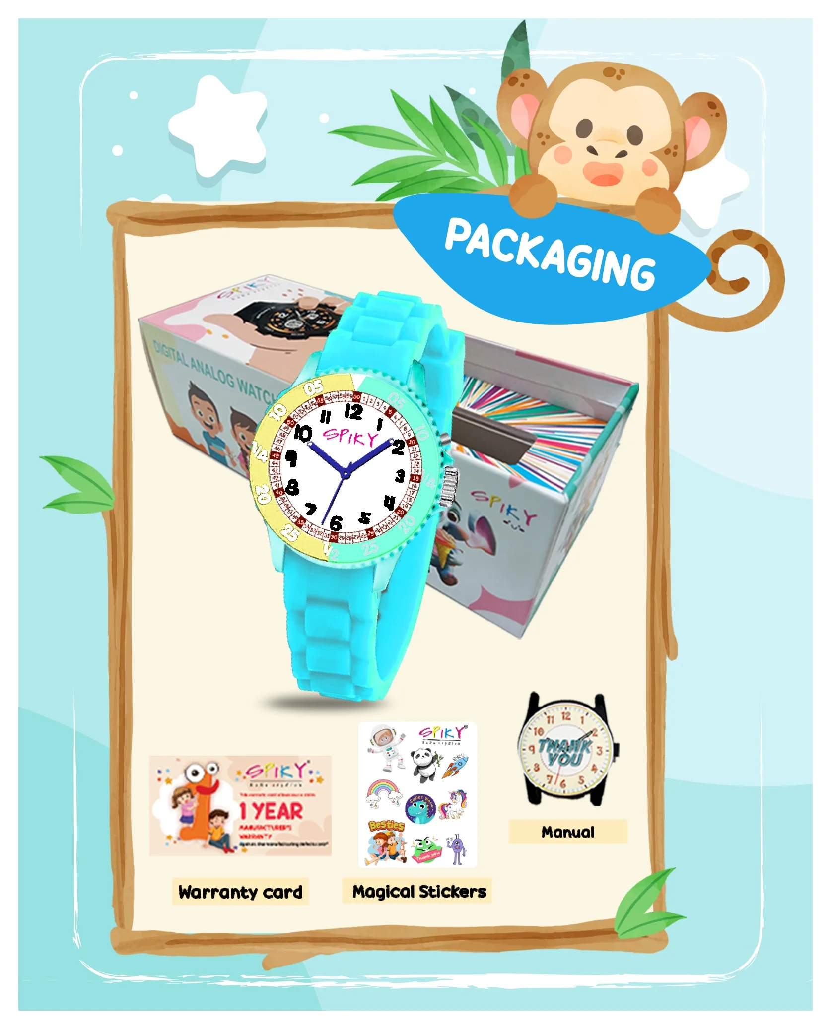 Spiky EVA30 Round Sports Analog Kids Watch - Image 35