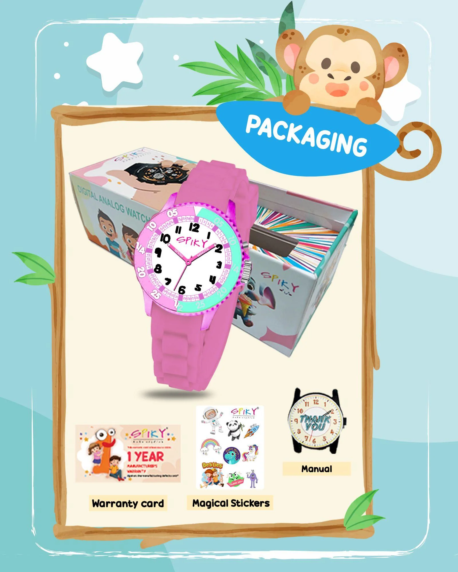 Spiky EVA30 Round Sports Analog Kids Watch - Image 7