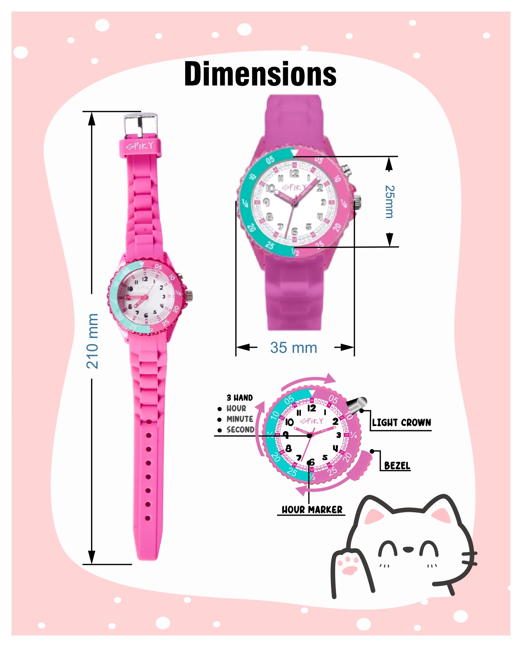 Spiky EVA30 Round Sports Analog Kids Watch - Image 10