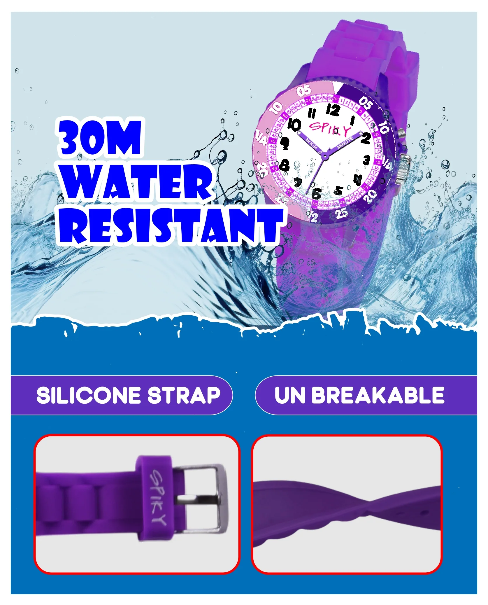 Spiky EVA30 Round Sports Analog Kids Watch - Image 19