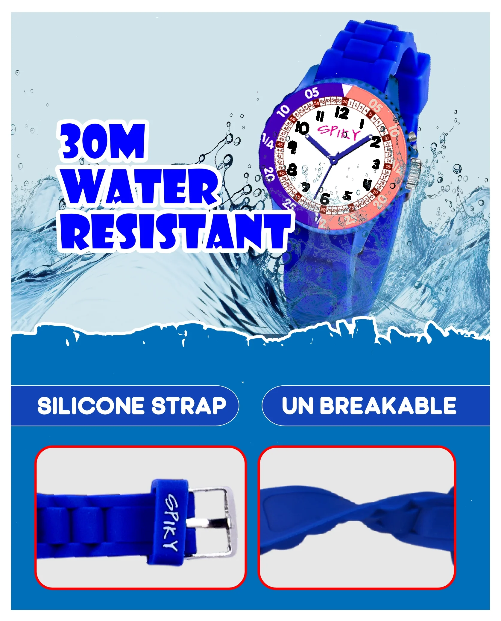 Spiky EVA30 Round Sports Analog Kids Watch - Image 26