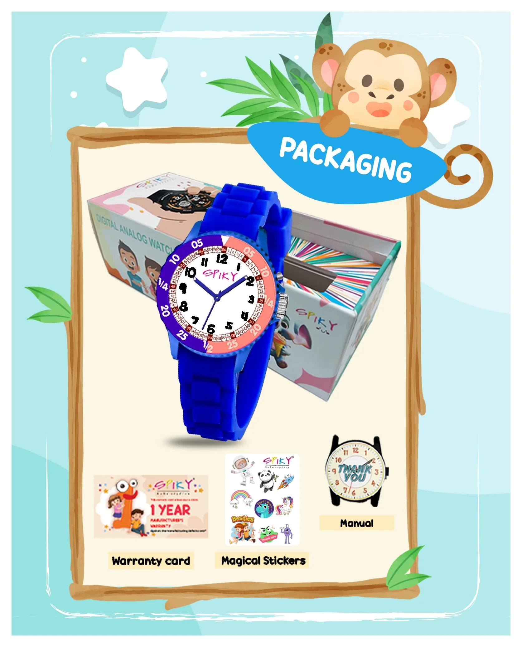 Spiky EVA30 Round Sports Analog Kids Watch - Image 28