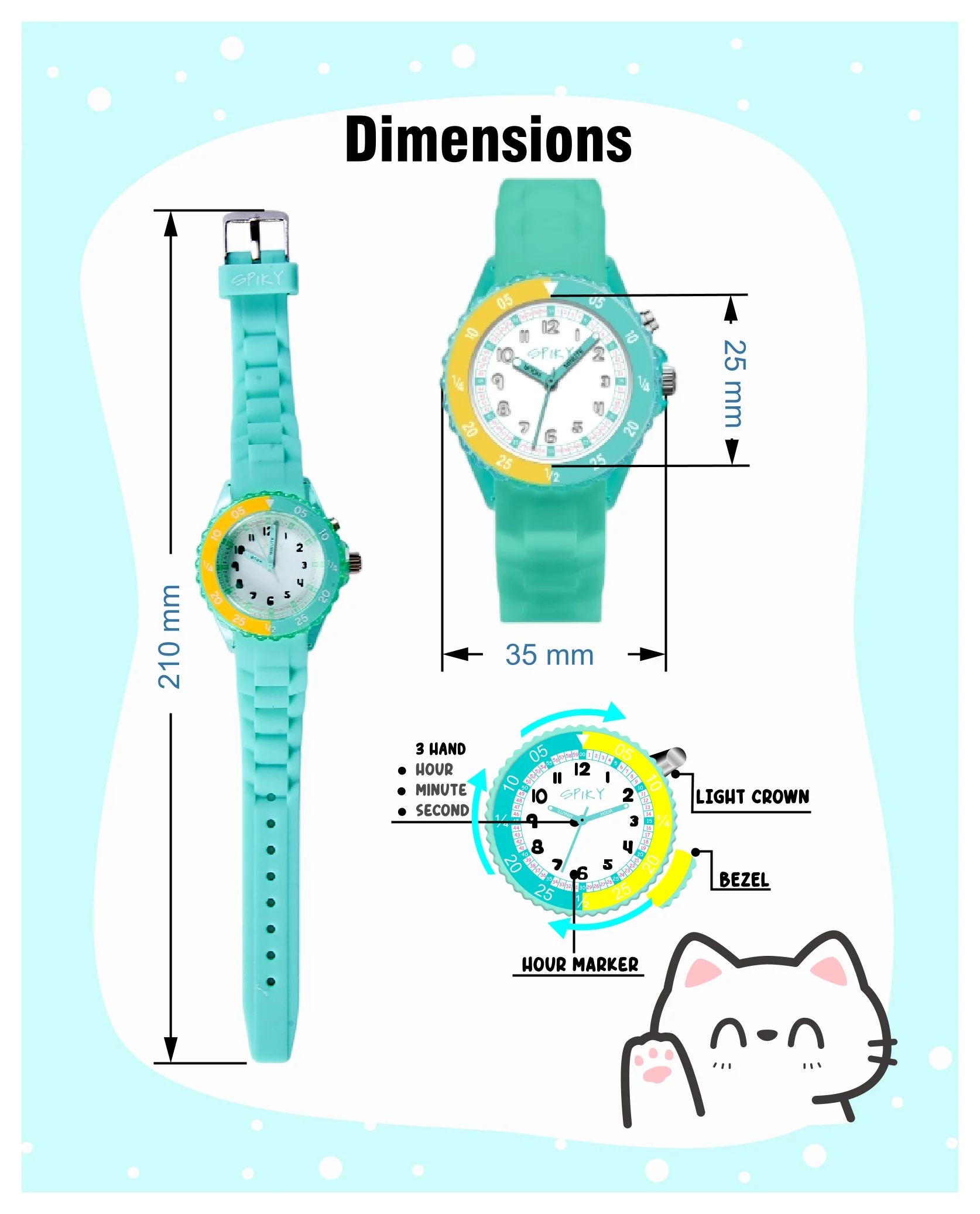 Spiky EVA30 Round Sports Analog Kids Watch - Image 3