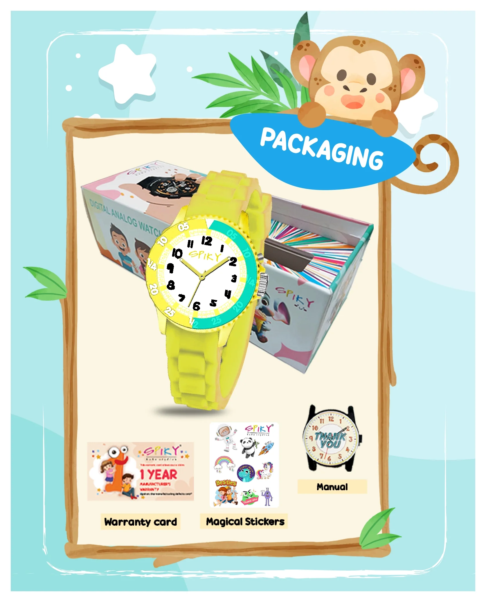 Spiky EVA30 Round Sports Analog Kids Watch - Image 42