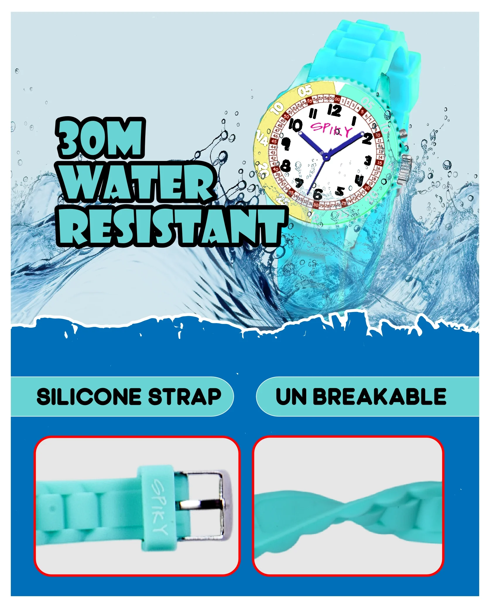 Spiky EVA30 Round Sports Analog Kids Watch - Image 5