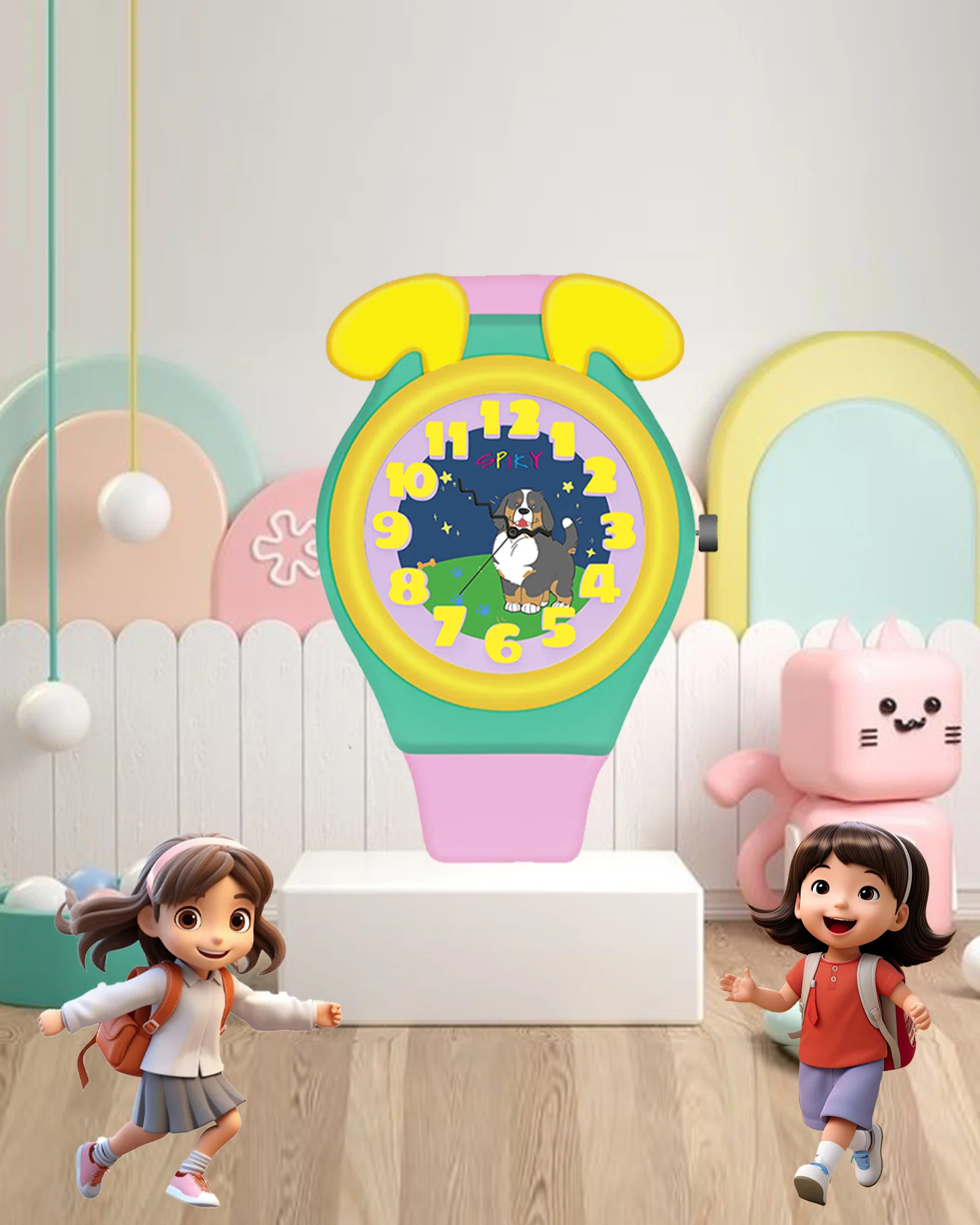 Spiky Fun & Cute Design Analog Kids Watch EVA35 - Image 10