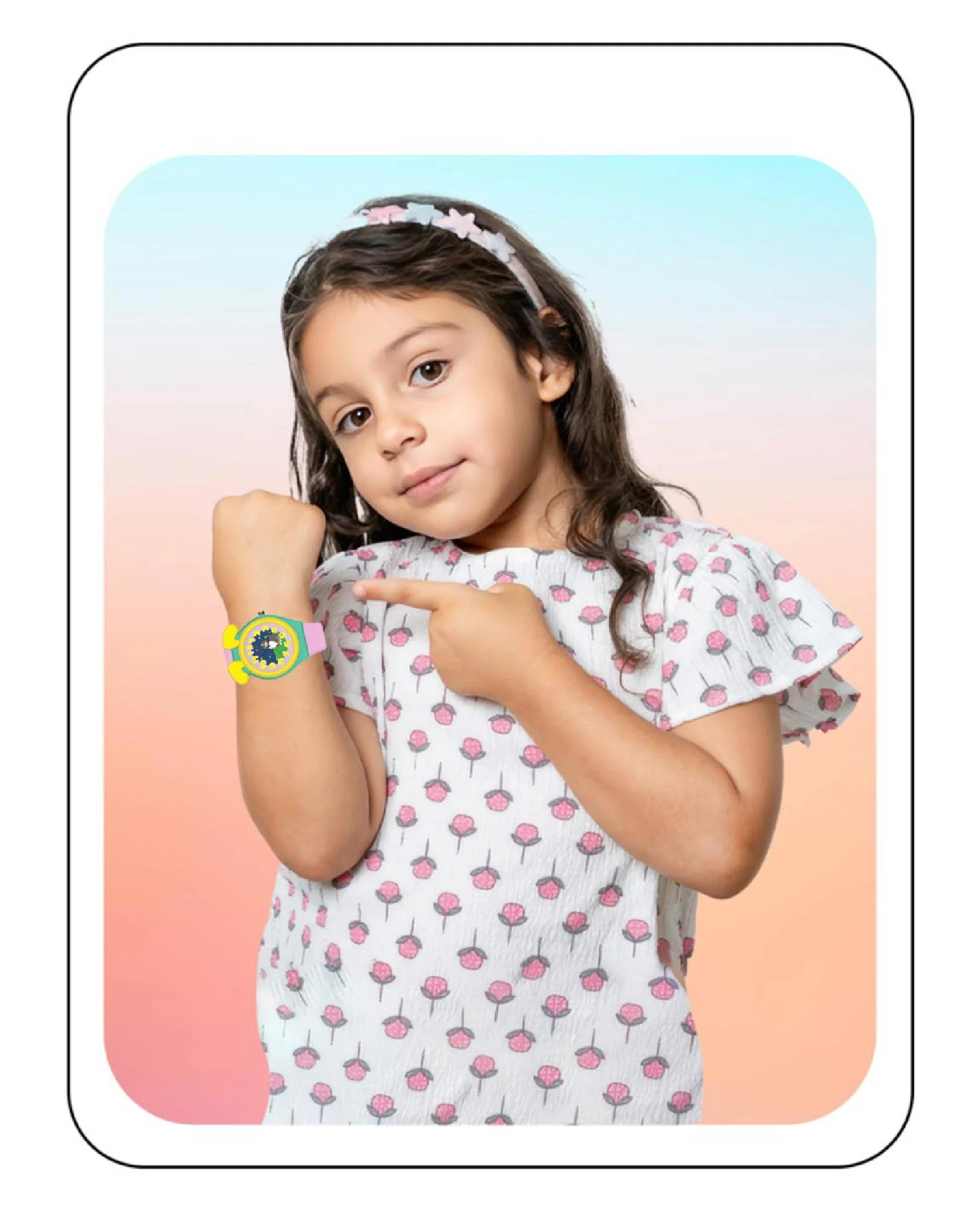 Spiky Fun & Cute Design Analog Kids Watch EVA35 - Image 13