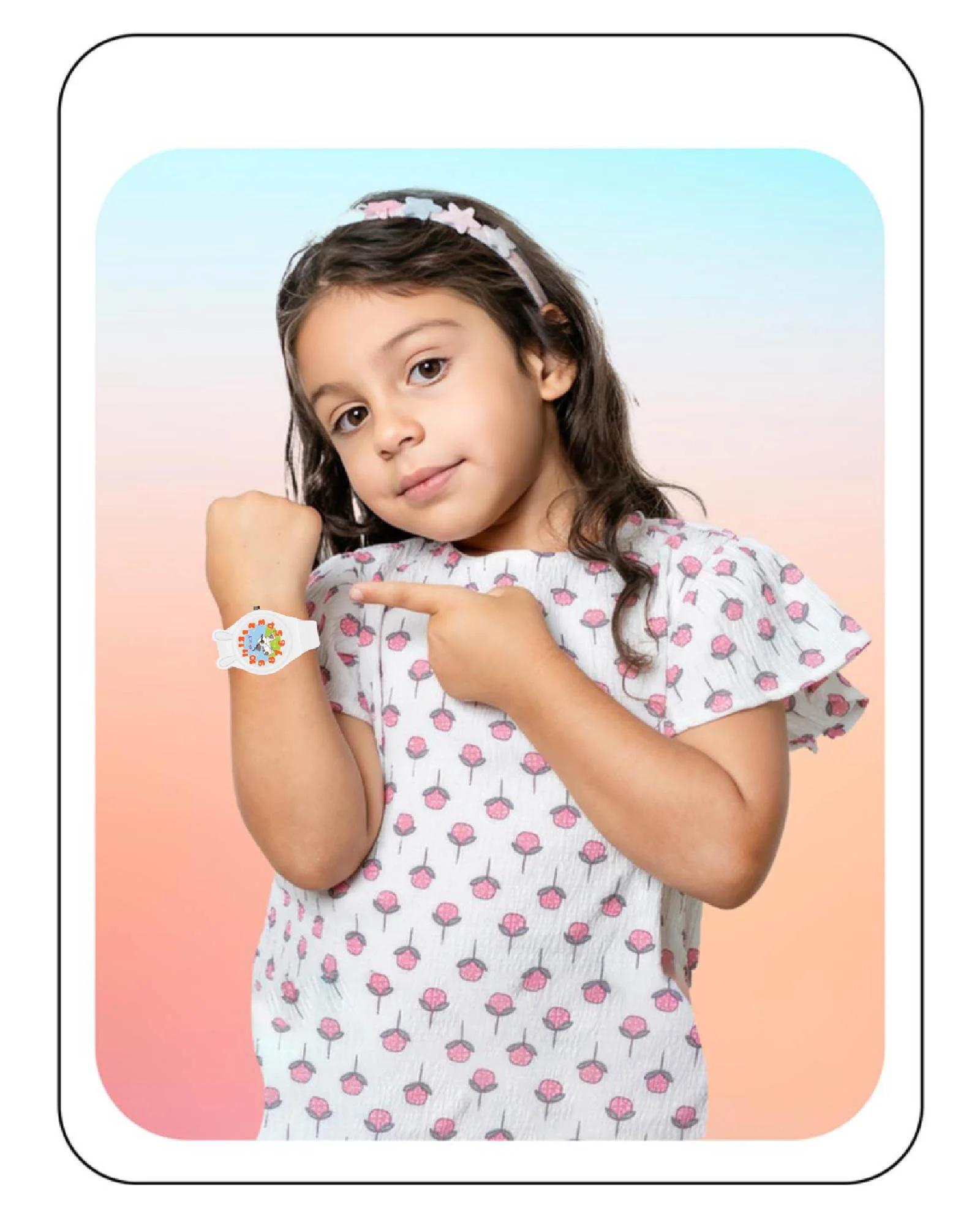 Spiky Fun & Cute Design Analog Kids Watch EVA35 - Image 5