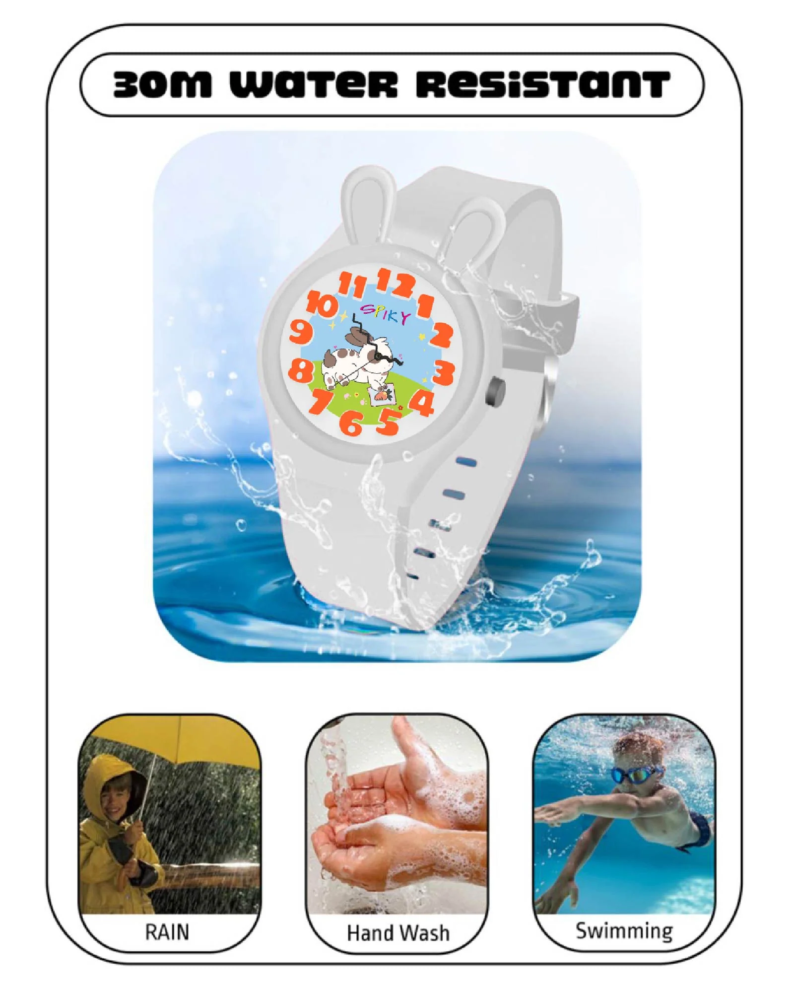 Spiky Fun & Cute Design Analog Kids Watch EVA35 - Image 6