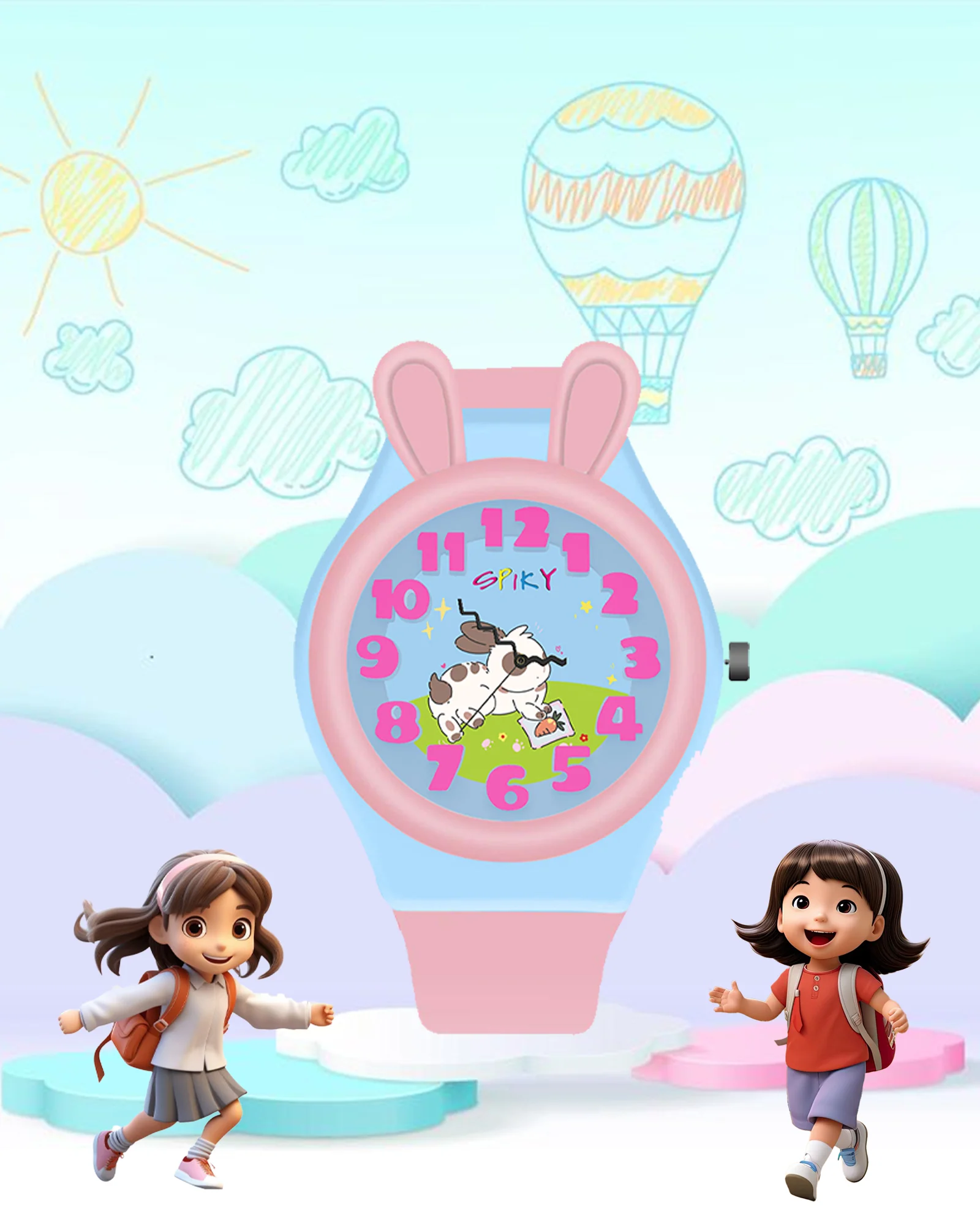 Spiky Fun & Cute Design Analog Kids Watch EVA35 - Image 16