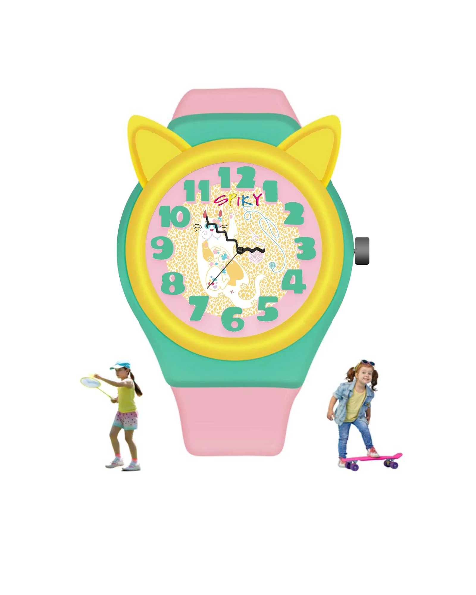 Spiky Fun & Cute Design Analog Kids Watch EVA35 - Image 32
