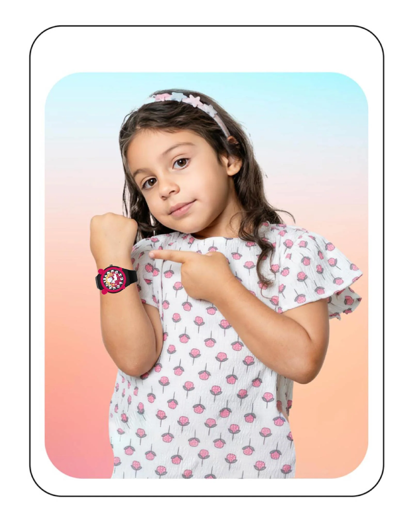 Spiky Fun & Cute Design Analog Kids Watch EVA35 - Image 41