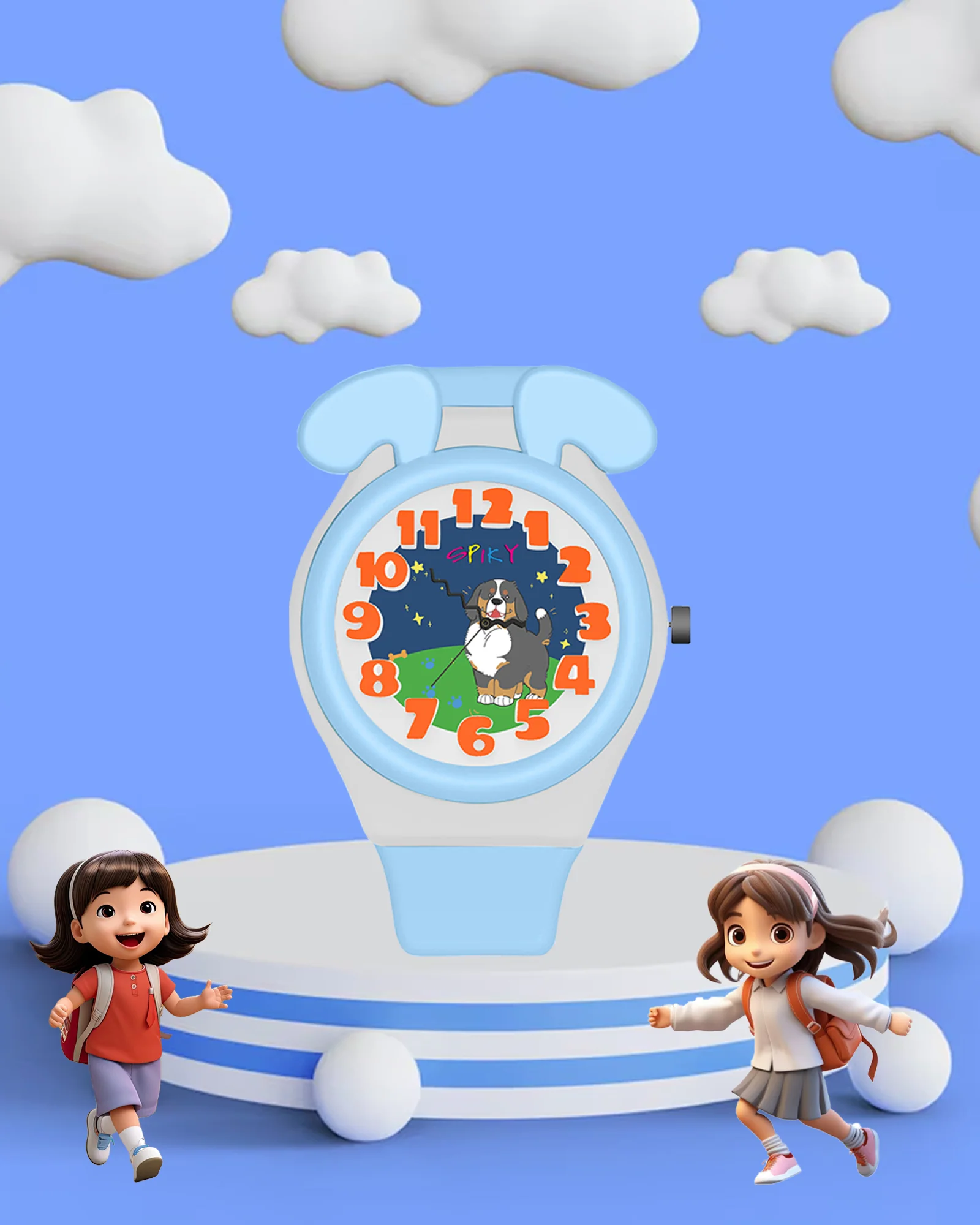 Spiky Fun & Cute Design Analog Kids Watch EVA35 - Image 42