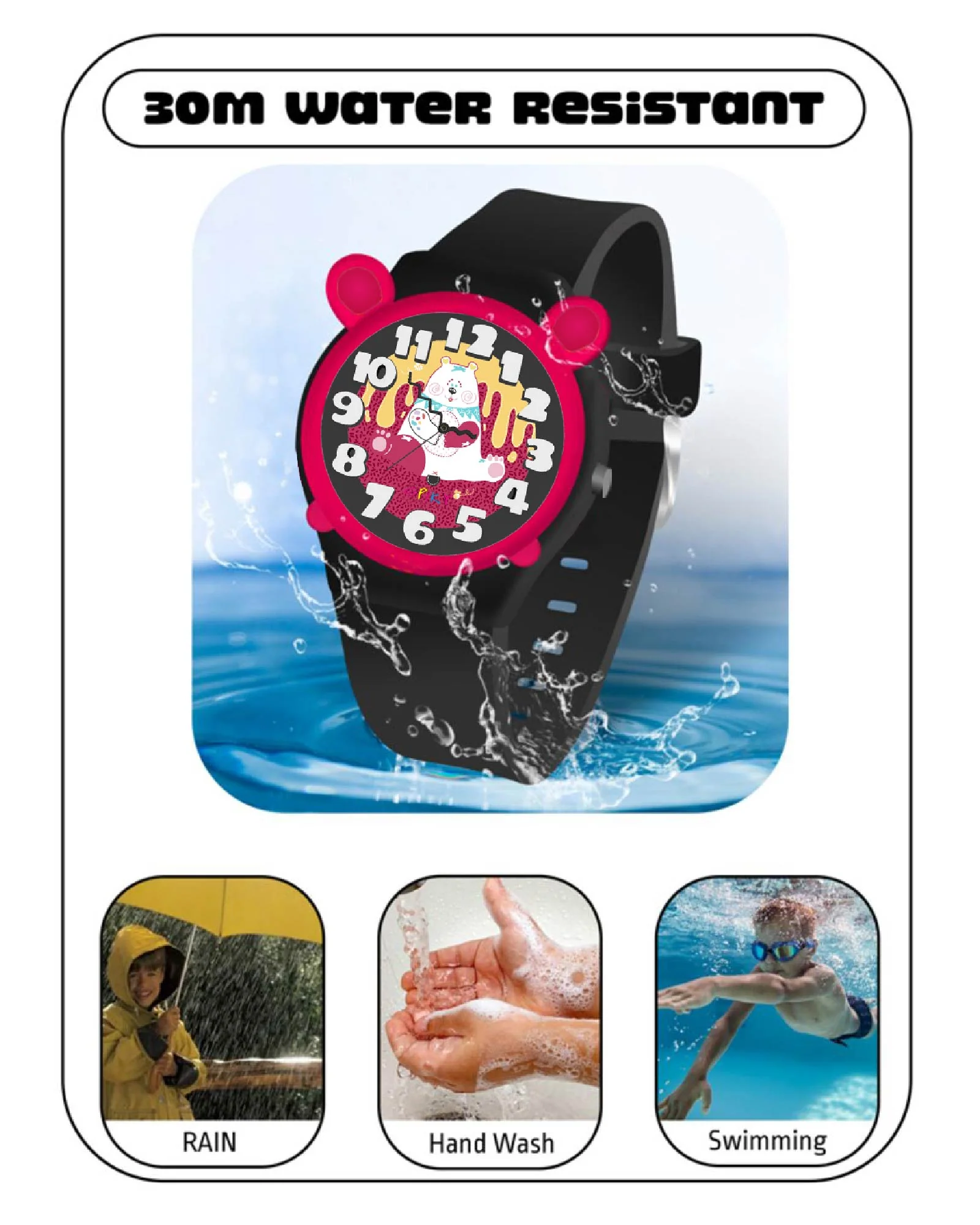 Spiky Fun & Cute Design Analog Kids Watch EVA35 - Image 43