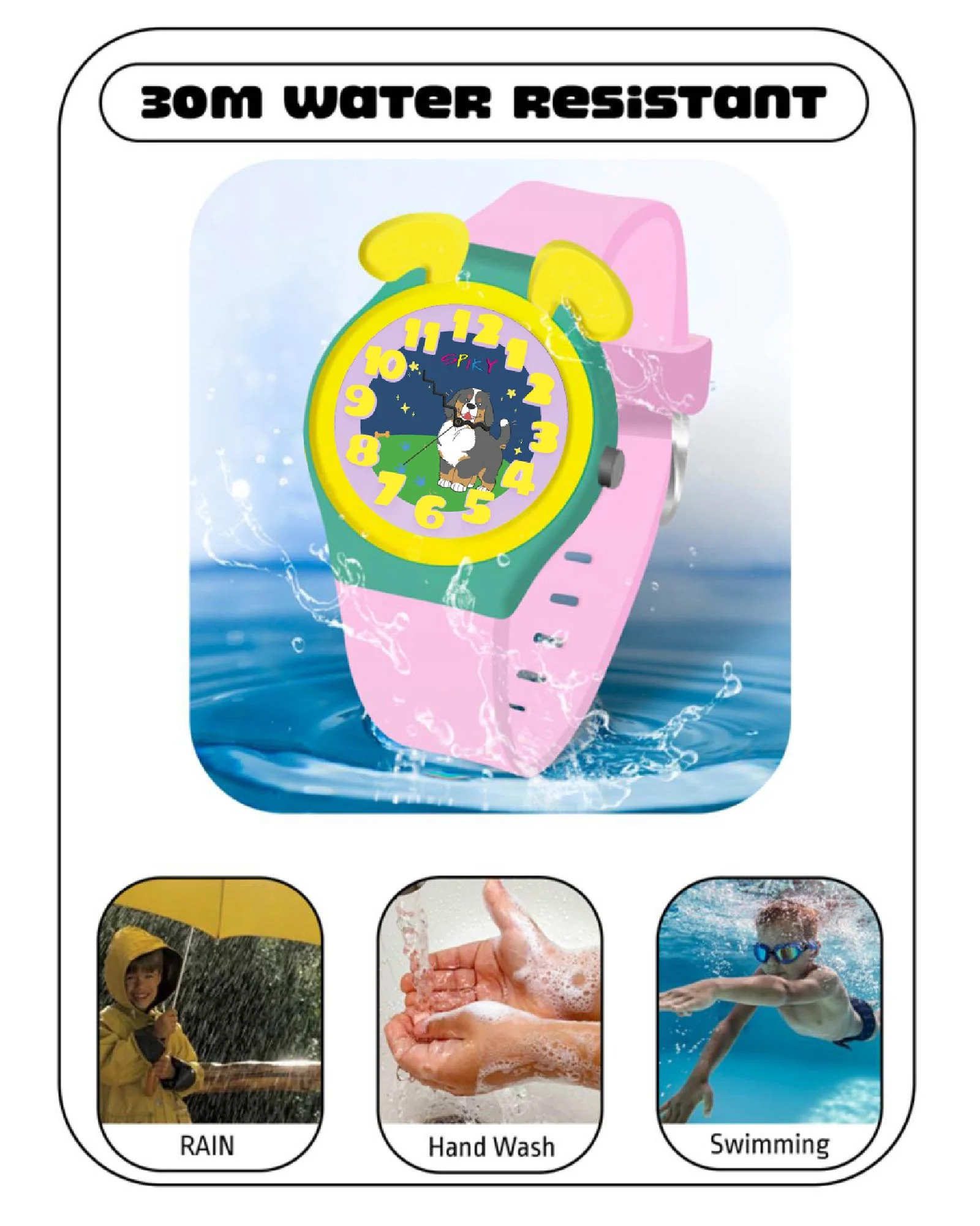 Spiky Fun & Cute Design Analog Kids Watch EVA35 - Image 24