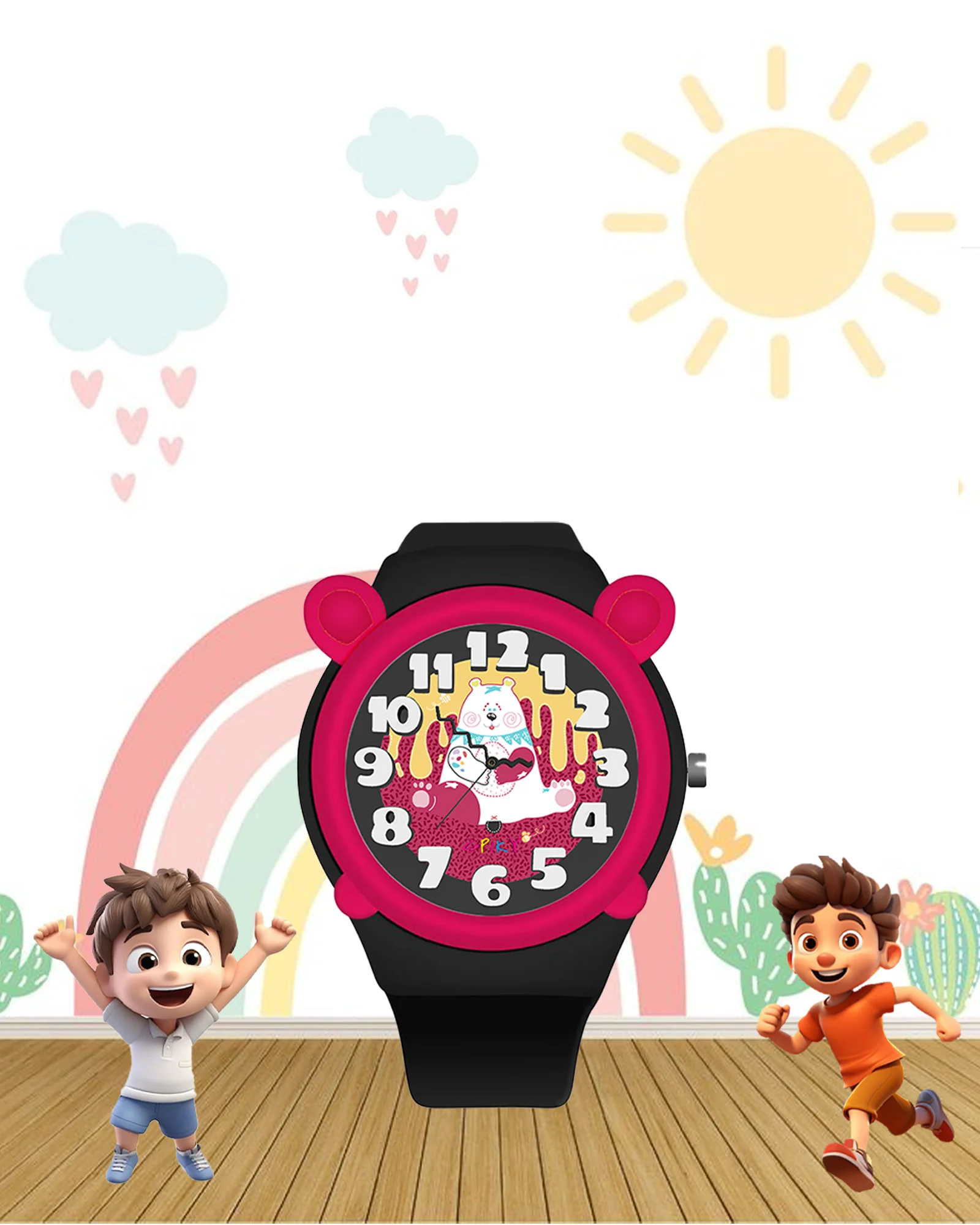 Spiky Fun & Cute Design Analog Kids Watch EVA35 - Image 34
