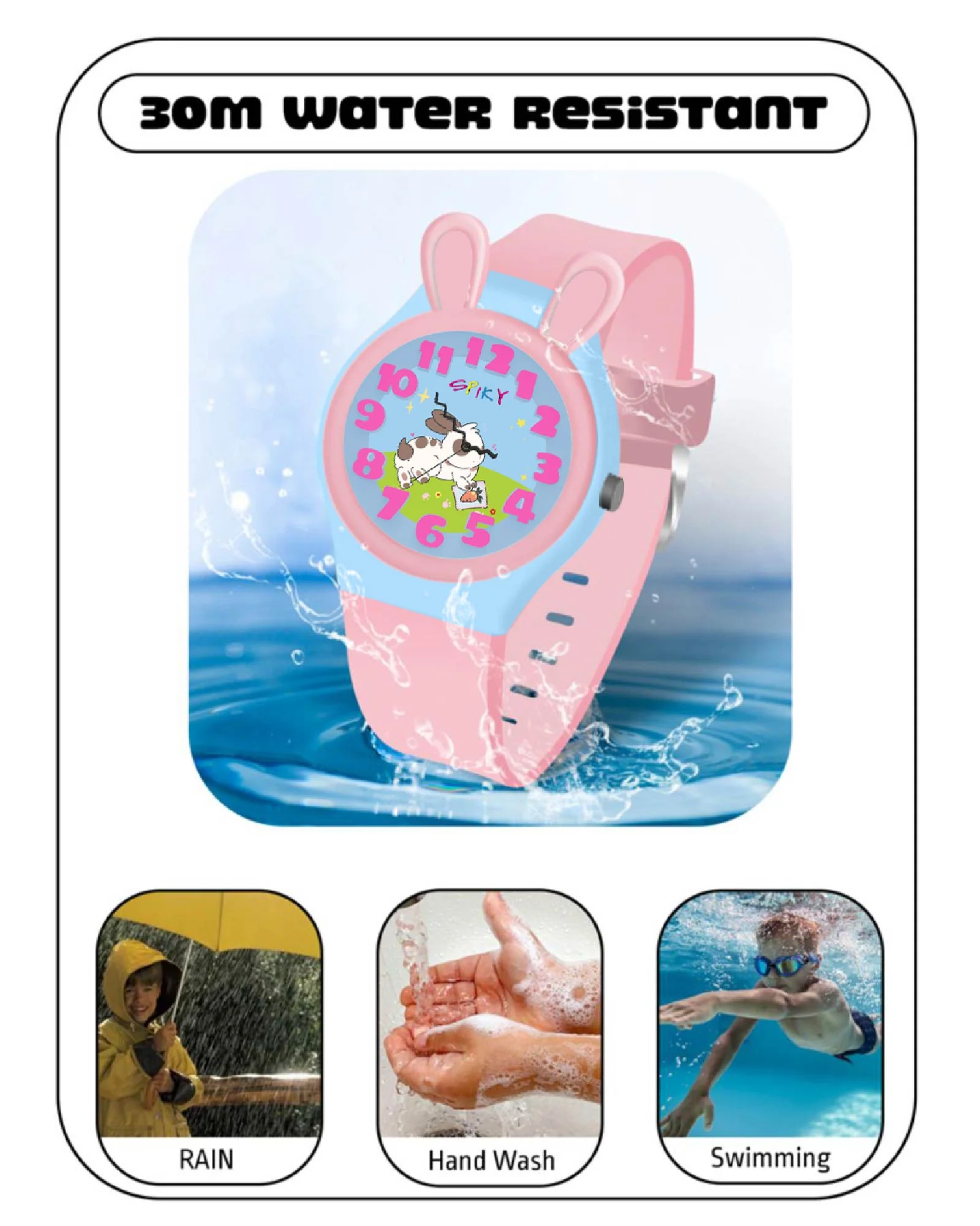 Spiky Fun & Cute Design Analog Kids Watch EVA35 - Image 5