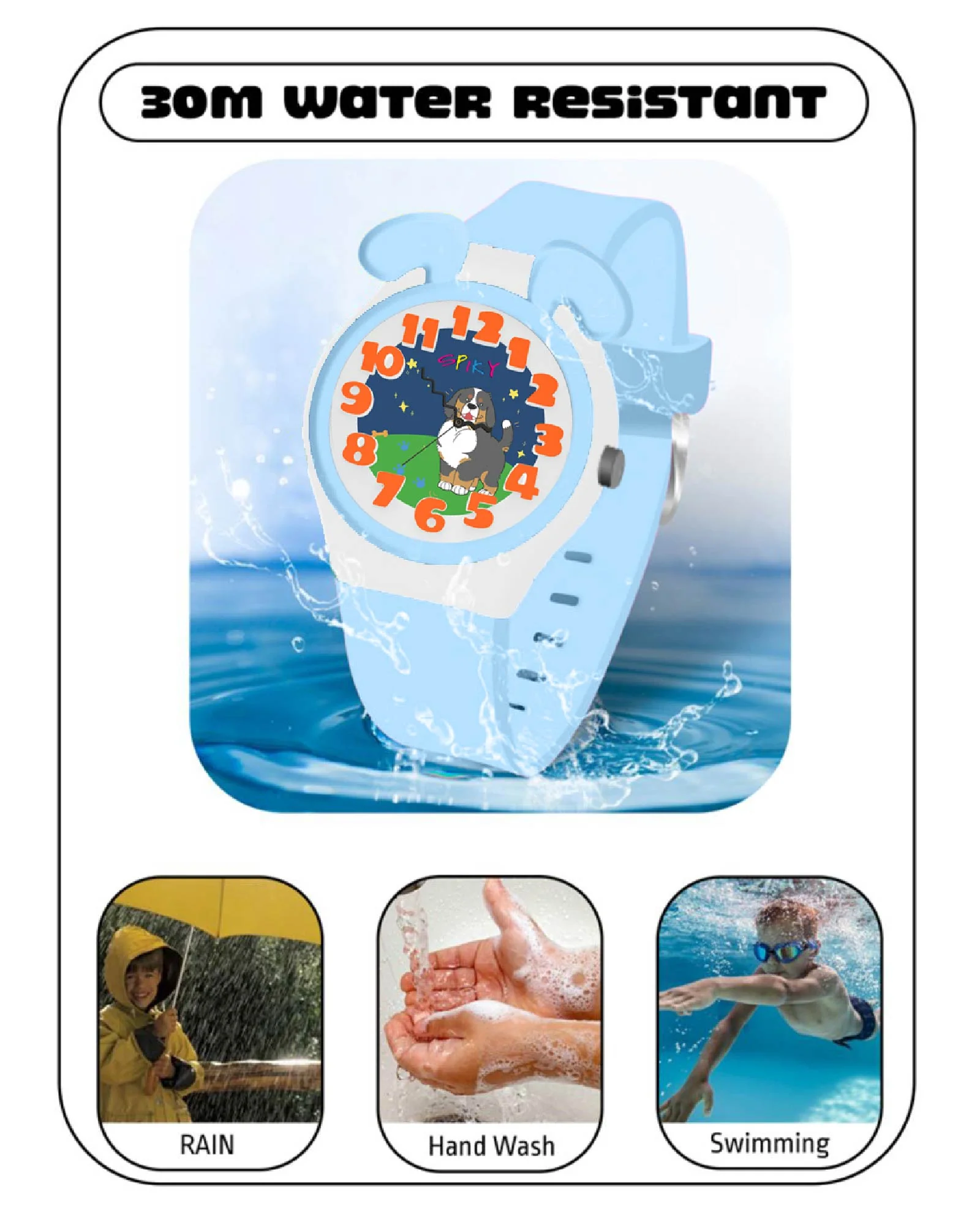 Spiky Fun & Cute Design Analog Kids Watch EVA35 - Image 51