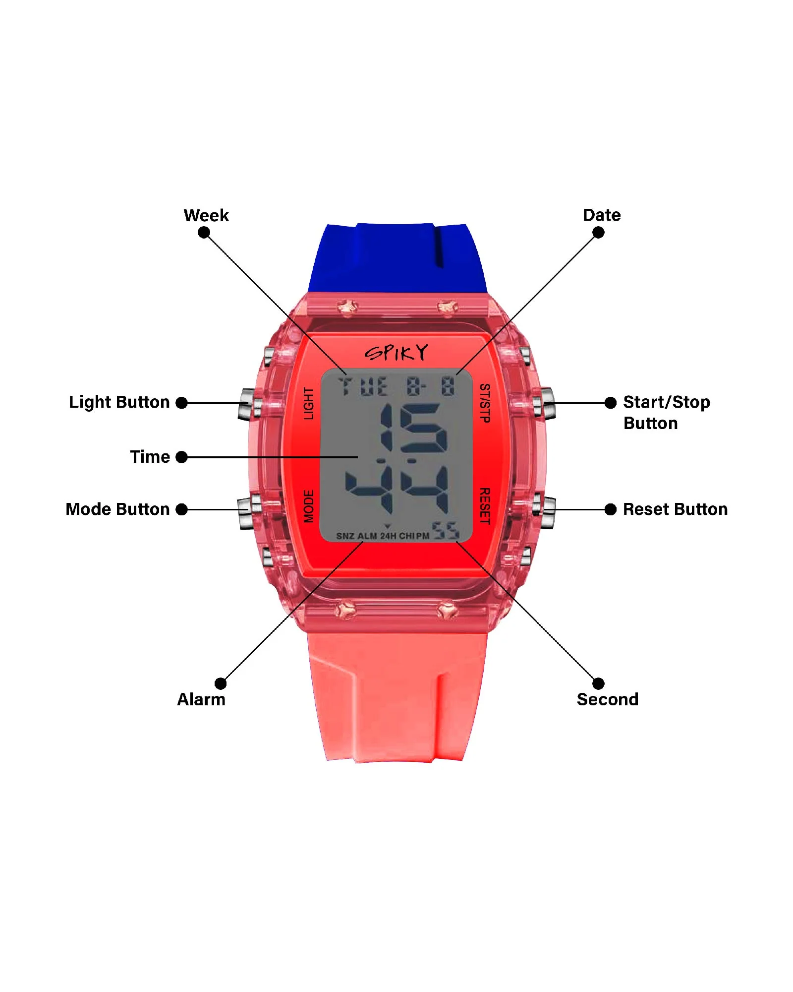 Spiky Digital Sports Watch for Kids EVA36 - Image 40