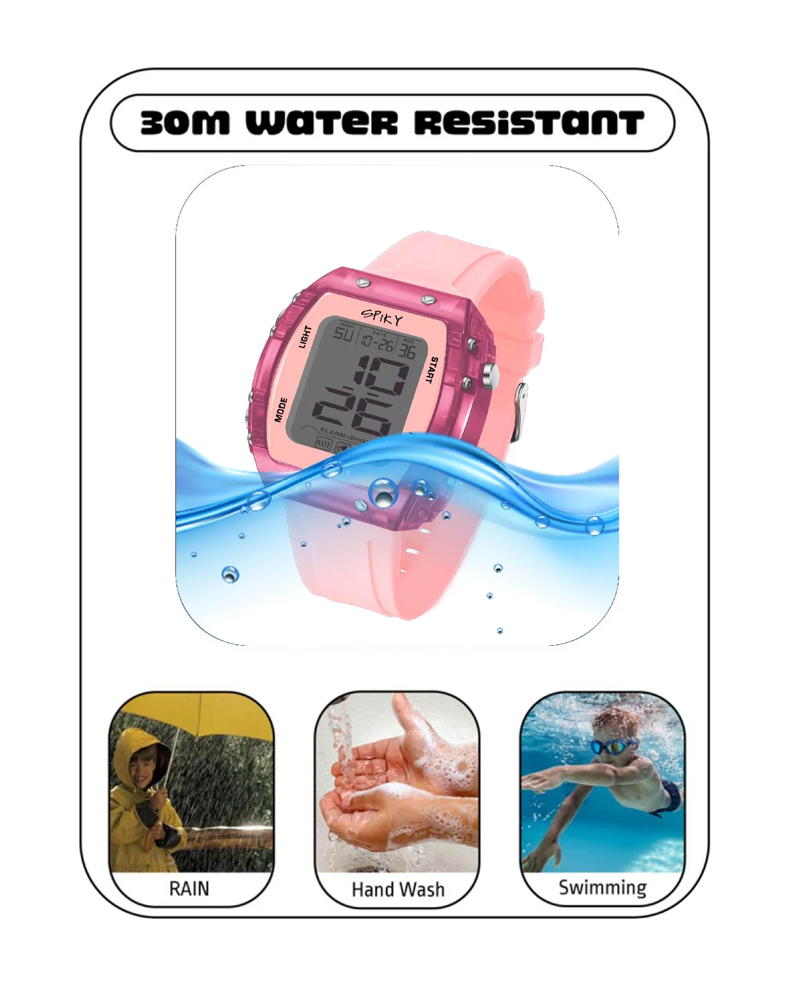 Spiky Digital Sports Watch for Kids EVA36 - Image 4