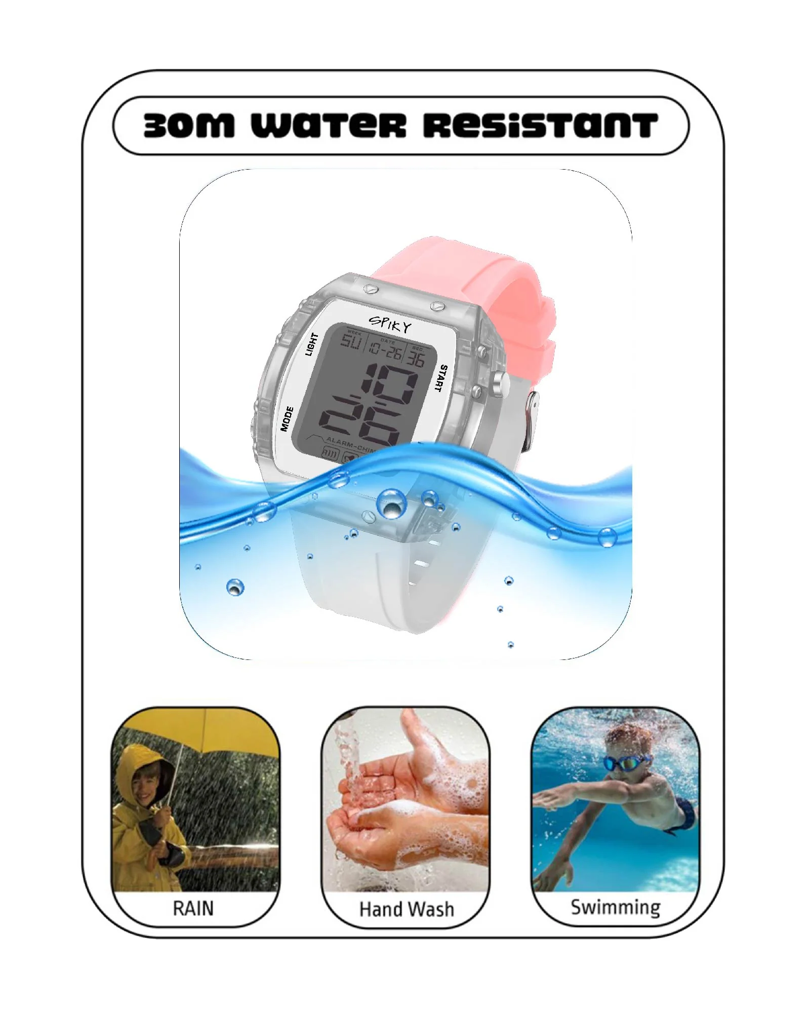 Spiky Digital Sports Watch for Kids EVA36 - Image 4