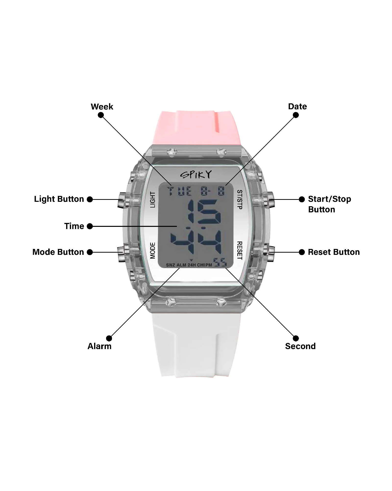 Spiky Digital Sports Watch for Kids EVA36 - Image 6