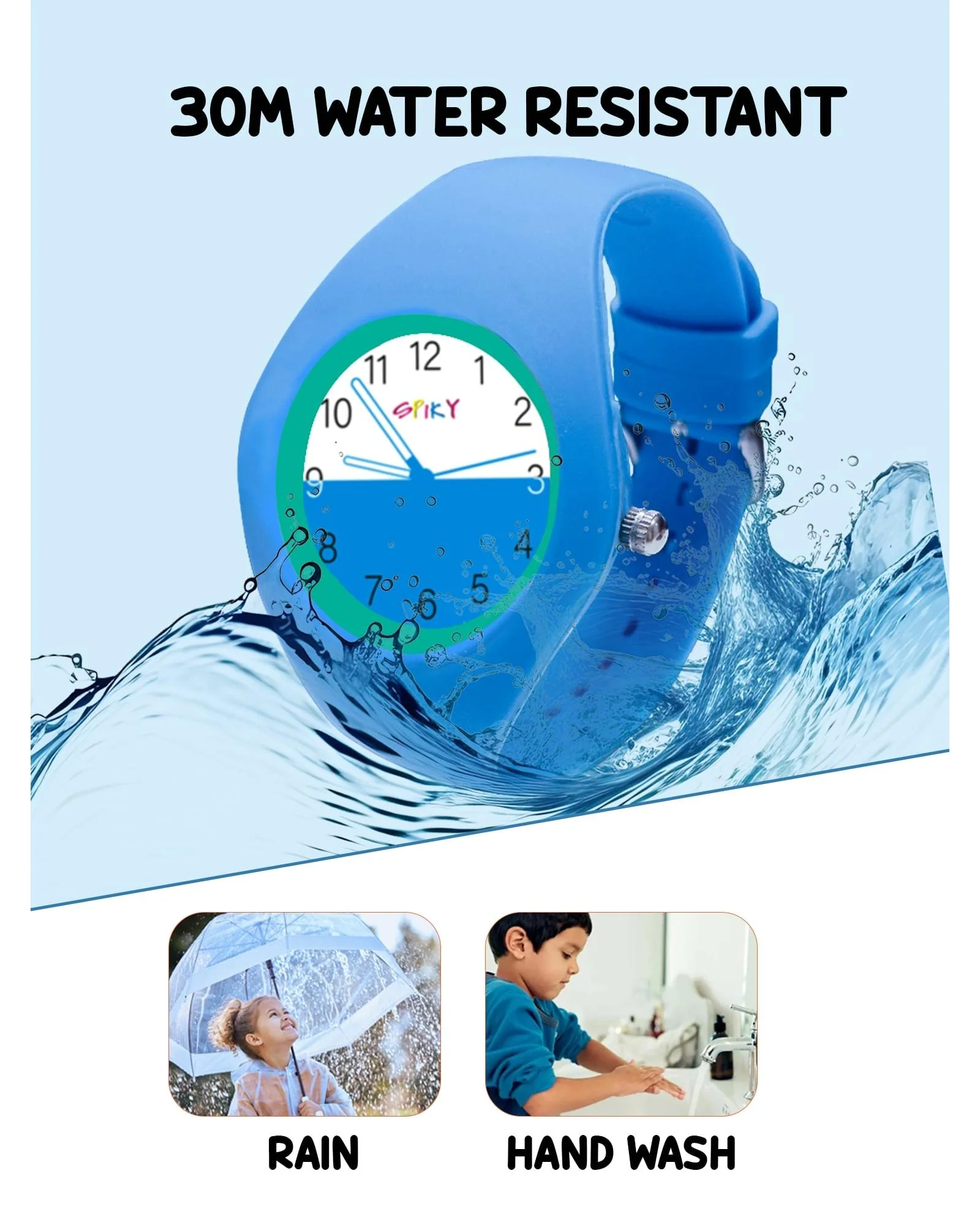 Spiky Round Casual Analog Kids Watch EVA39 - Image 4