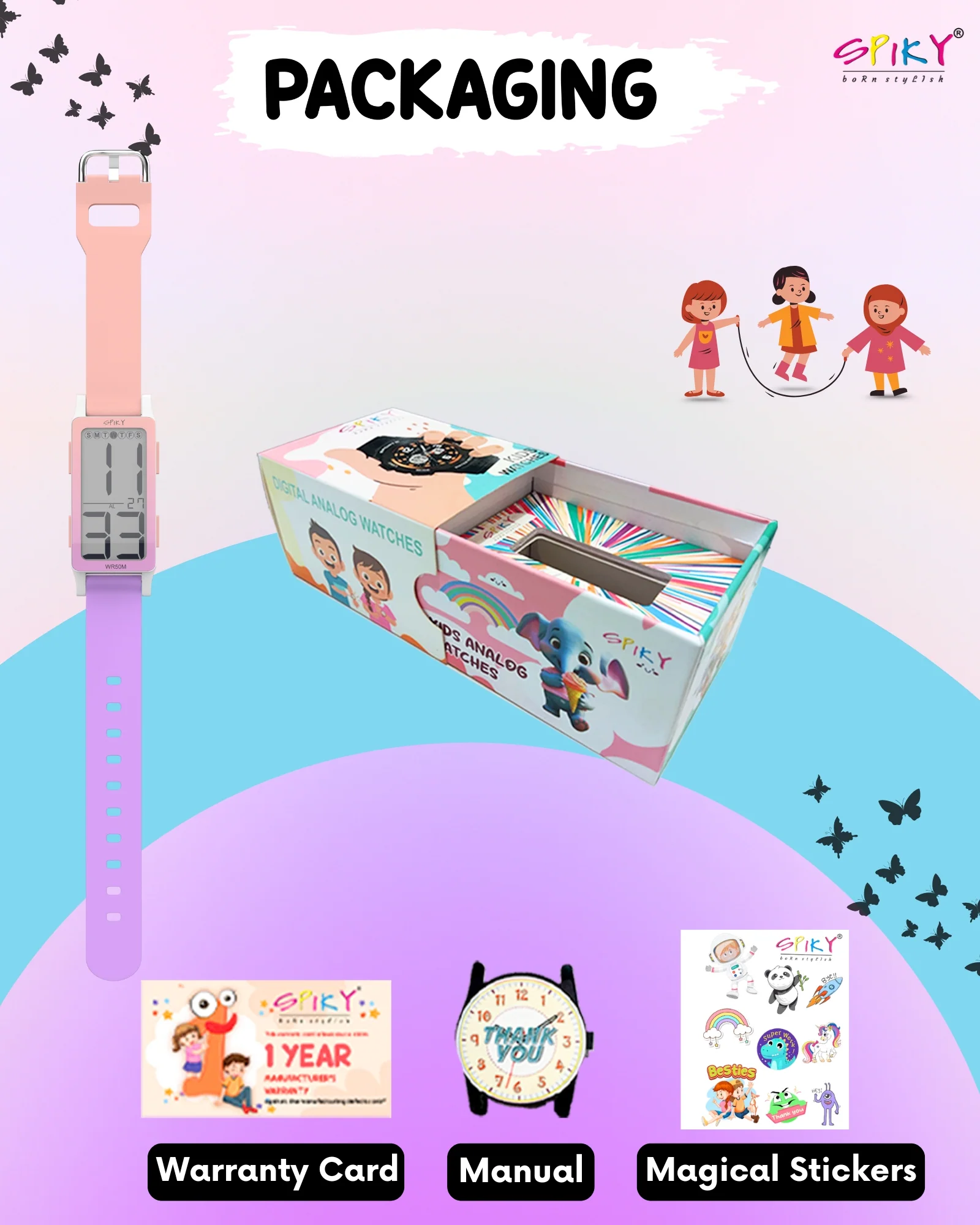 Spiky  Multi-functional Digital Sports Watch for Kids EVA44 - Image 16