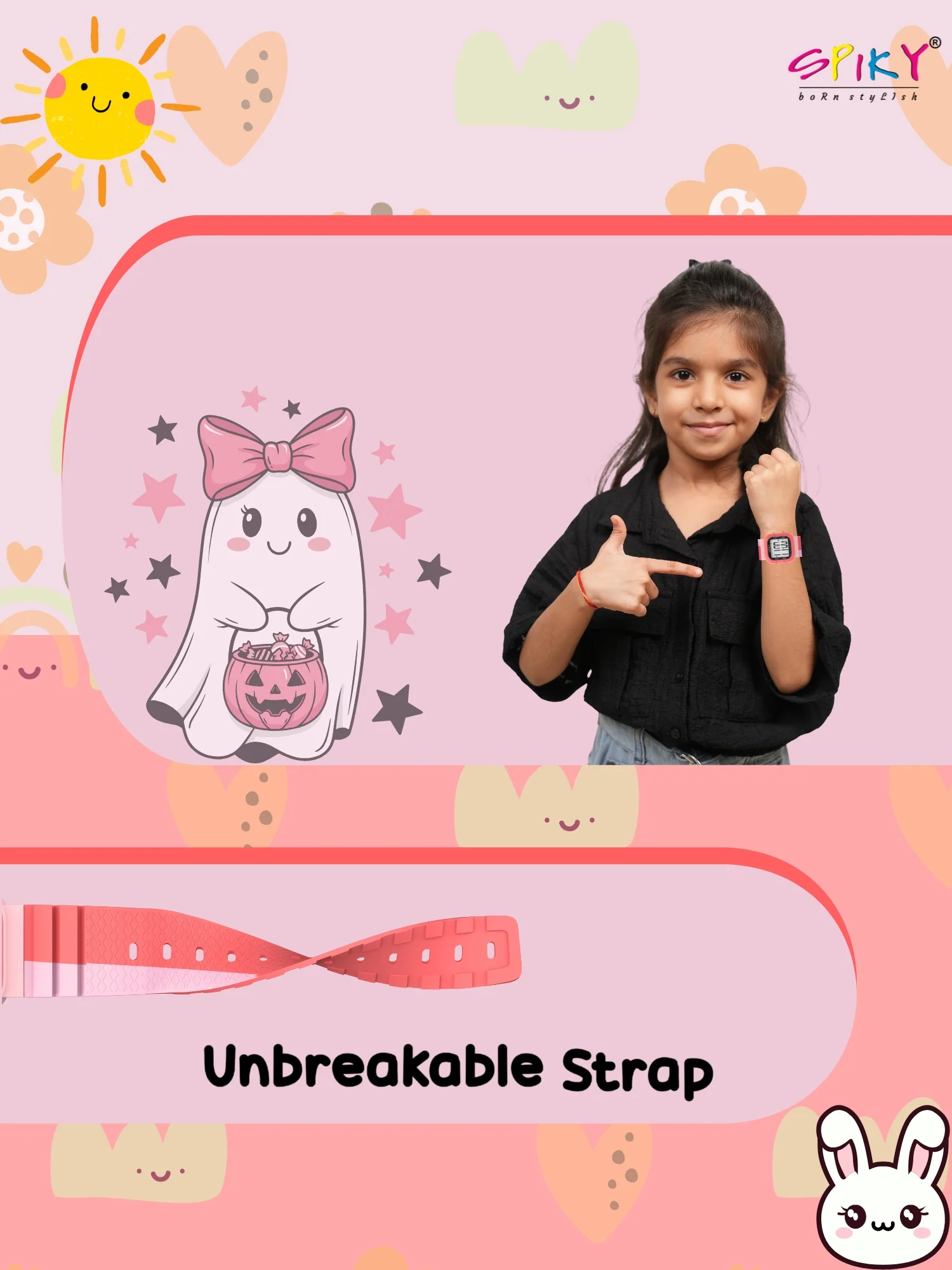 Spiky Multi-functional Digital Watch for Kids Boys and Girls EVA45 - Image 5