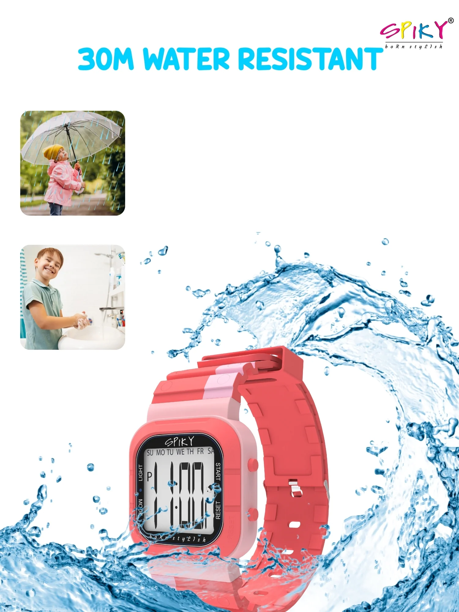 Spiky Multi-functional Digital Watch for Kids Boys and Girls EVA45 - Image 6