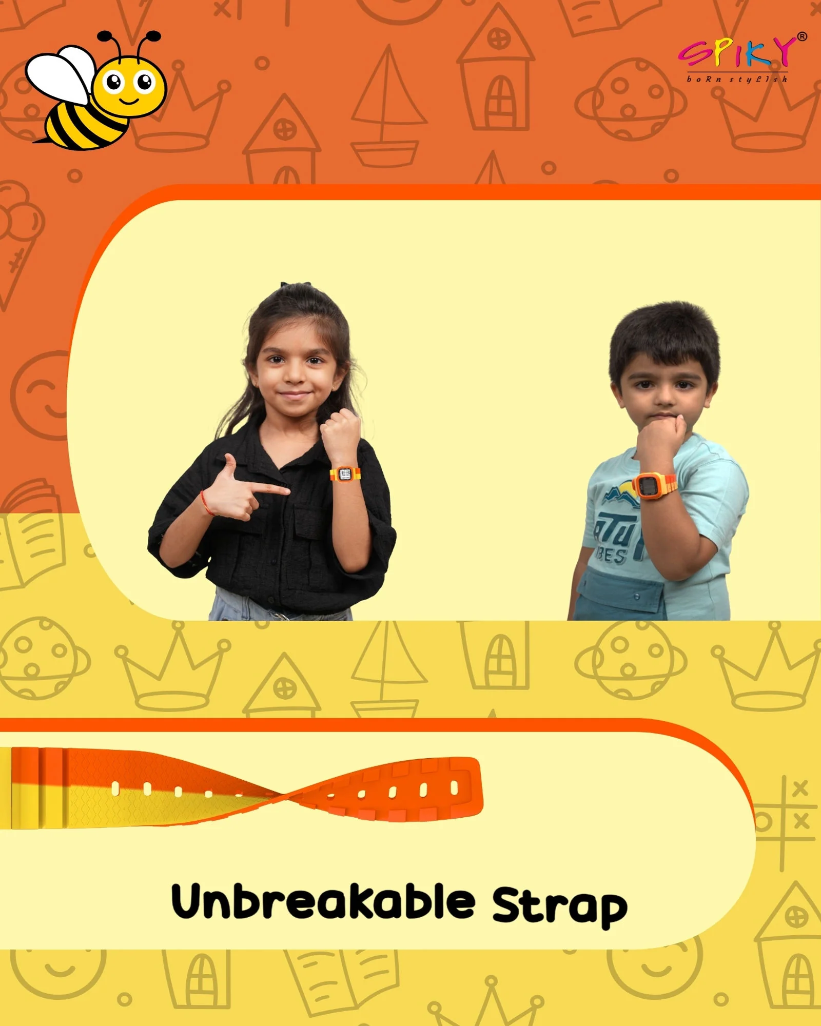 Spiky Multi-functional Digital Watch for Kids Boys and Girls EVA45 - Image 12