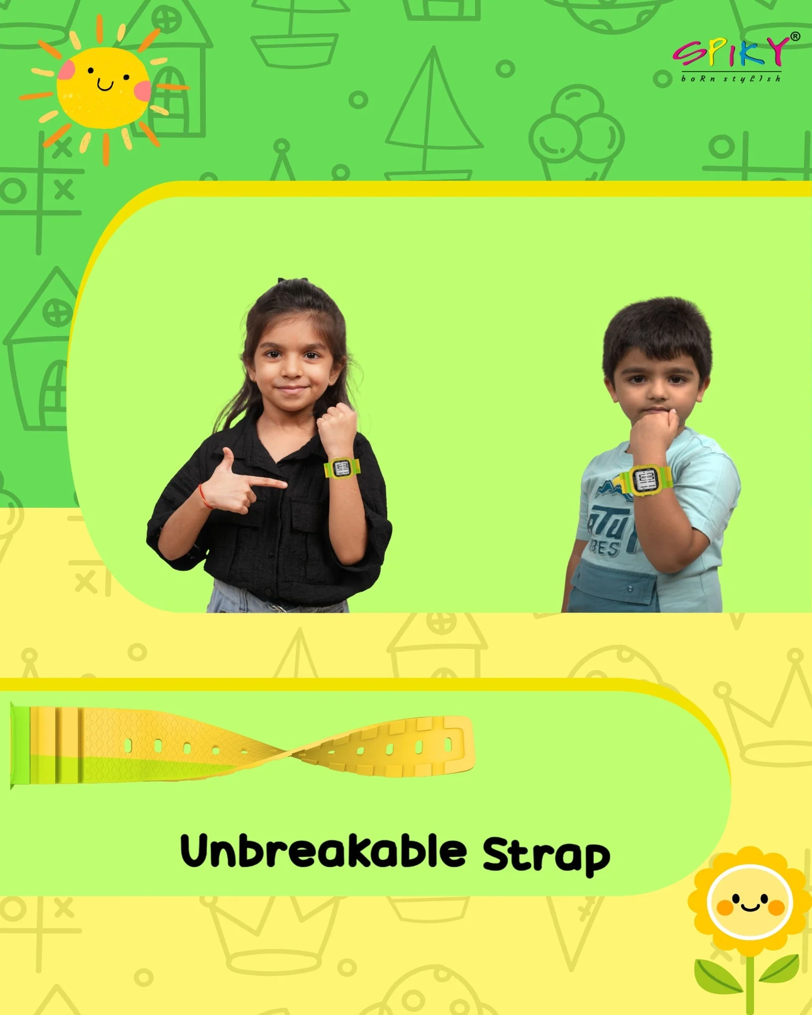 Spiky Multi-functional Digital Watch for Kids Boys and Girls EVA45 - Image 19