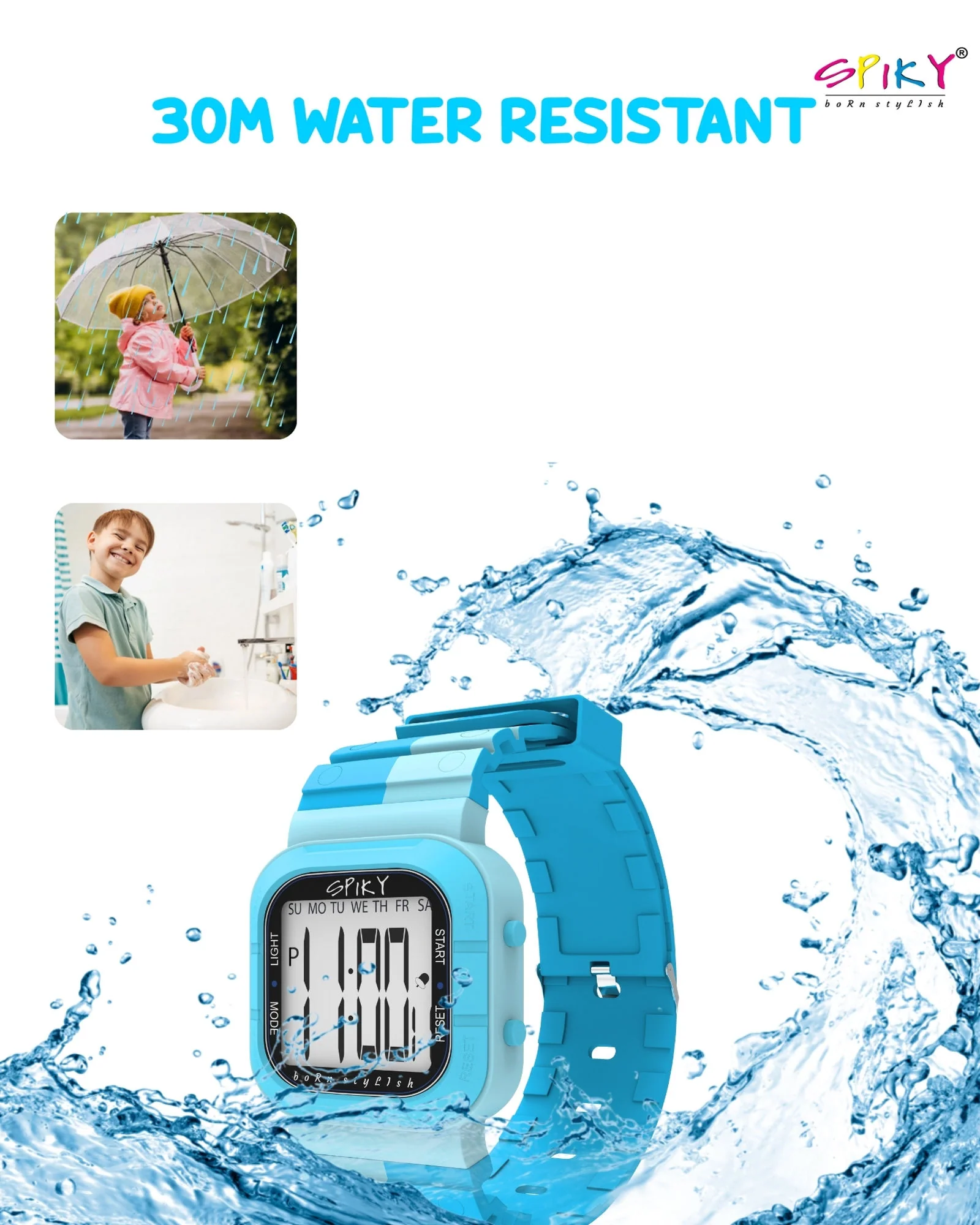 Spiky Multi-functional Digital Watch for Kids Boys and Girls EVA45 - Image 26