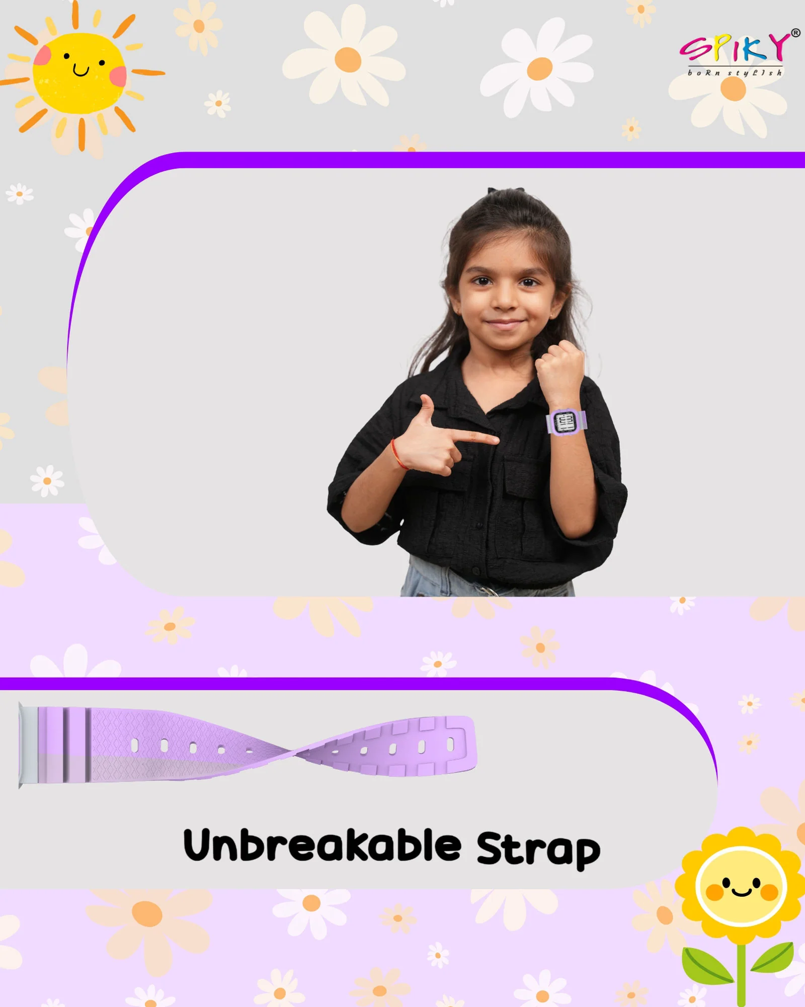 Spiky Multi-functional Digital Watch for Kids Boys and Girls EVA45 - Image 33