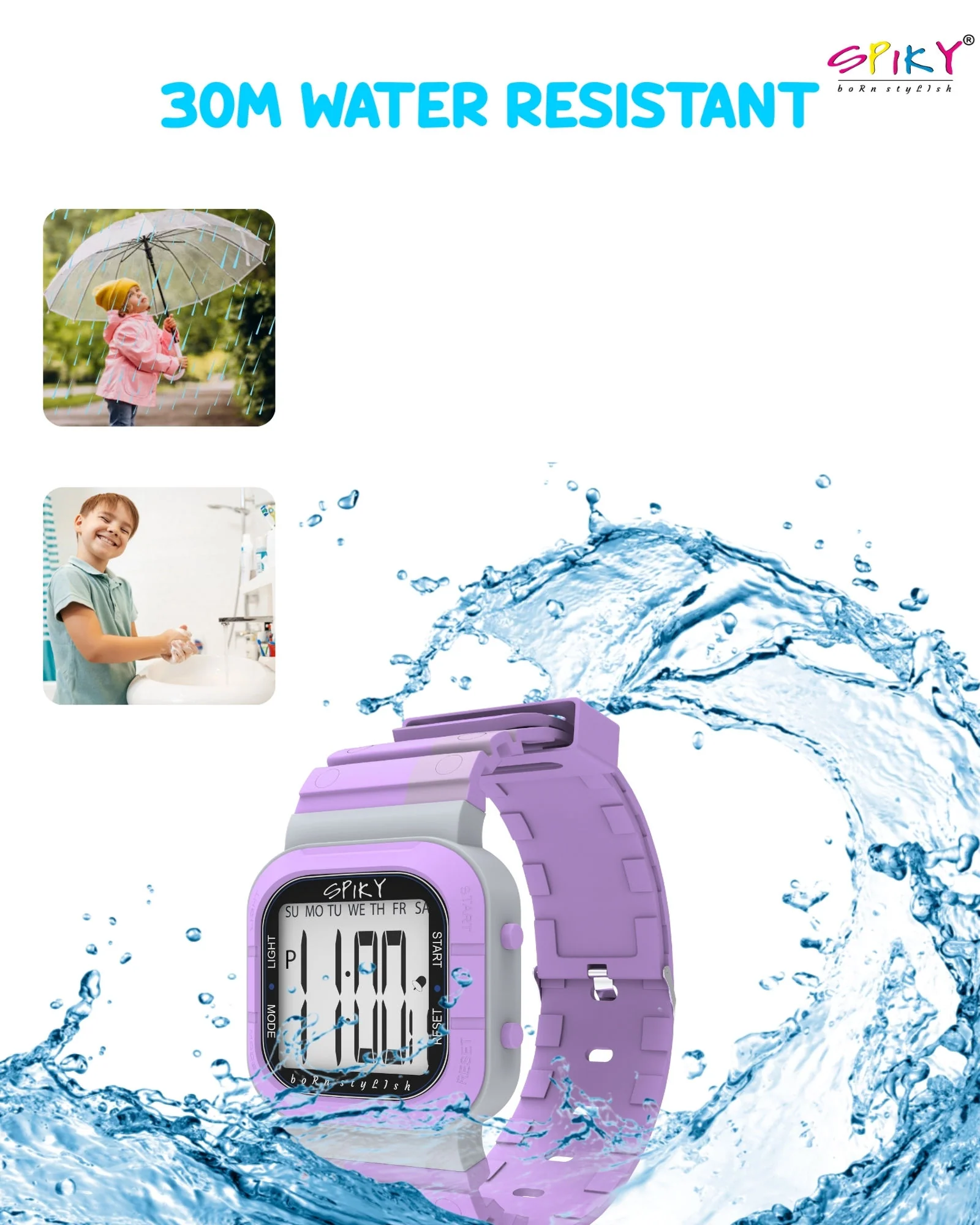 Spiky Multi-functional Digital Watch for Kids Boys and Girls EVA45 - Image 34