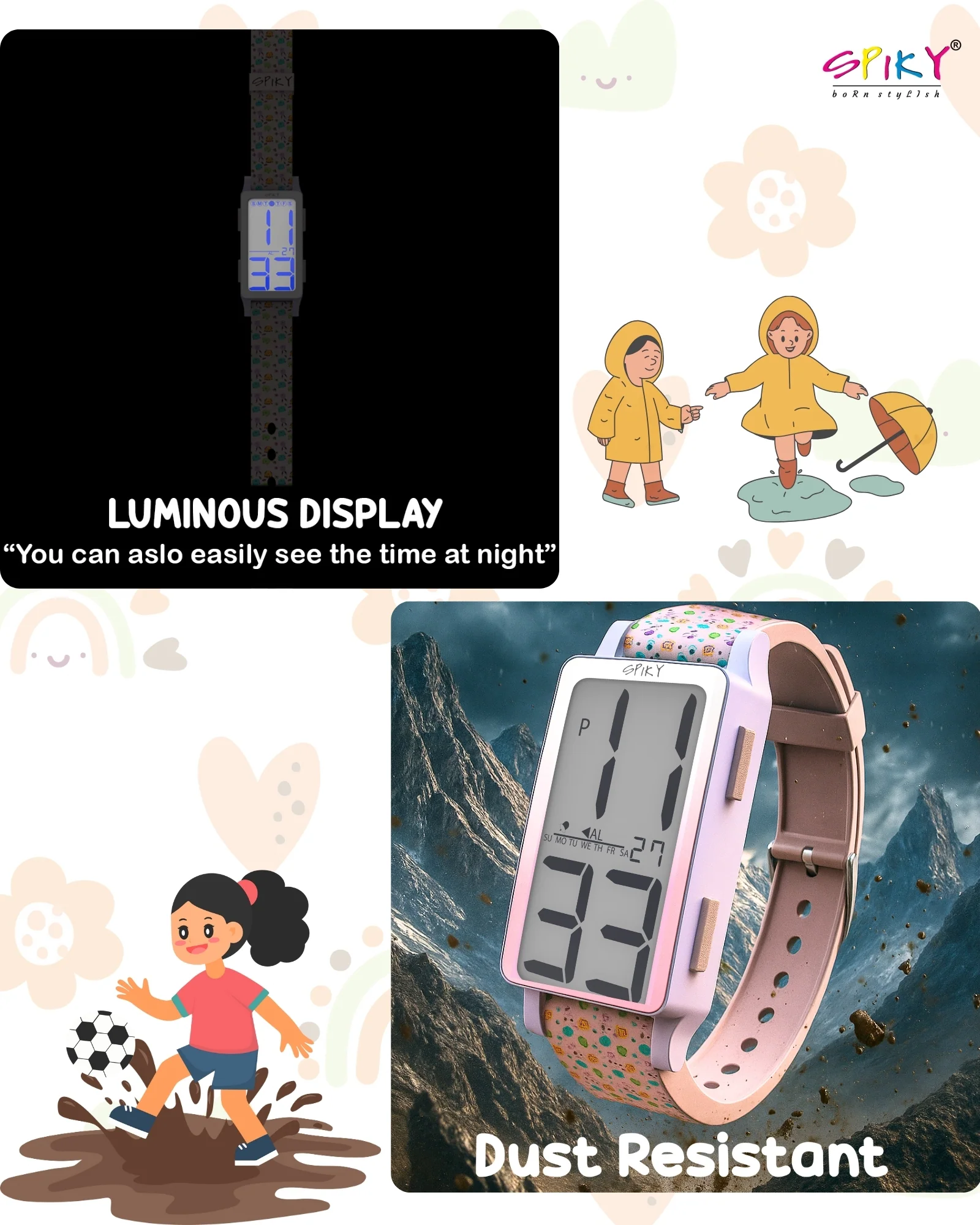 Spiky Multi-functional Digital Sports Watch for Kids EVA46 - Image 21