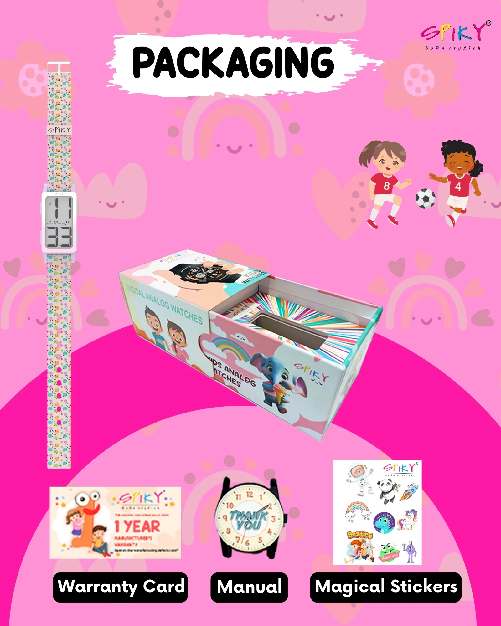 Spiky Multi-functional Digital Sports Watch for Kids EVA46 - Image 24