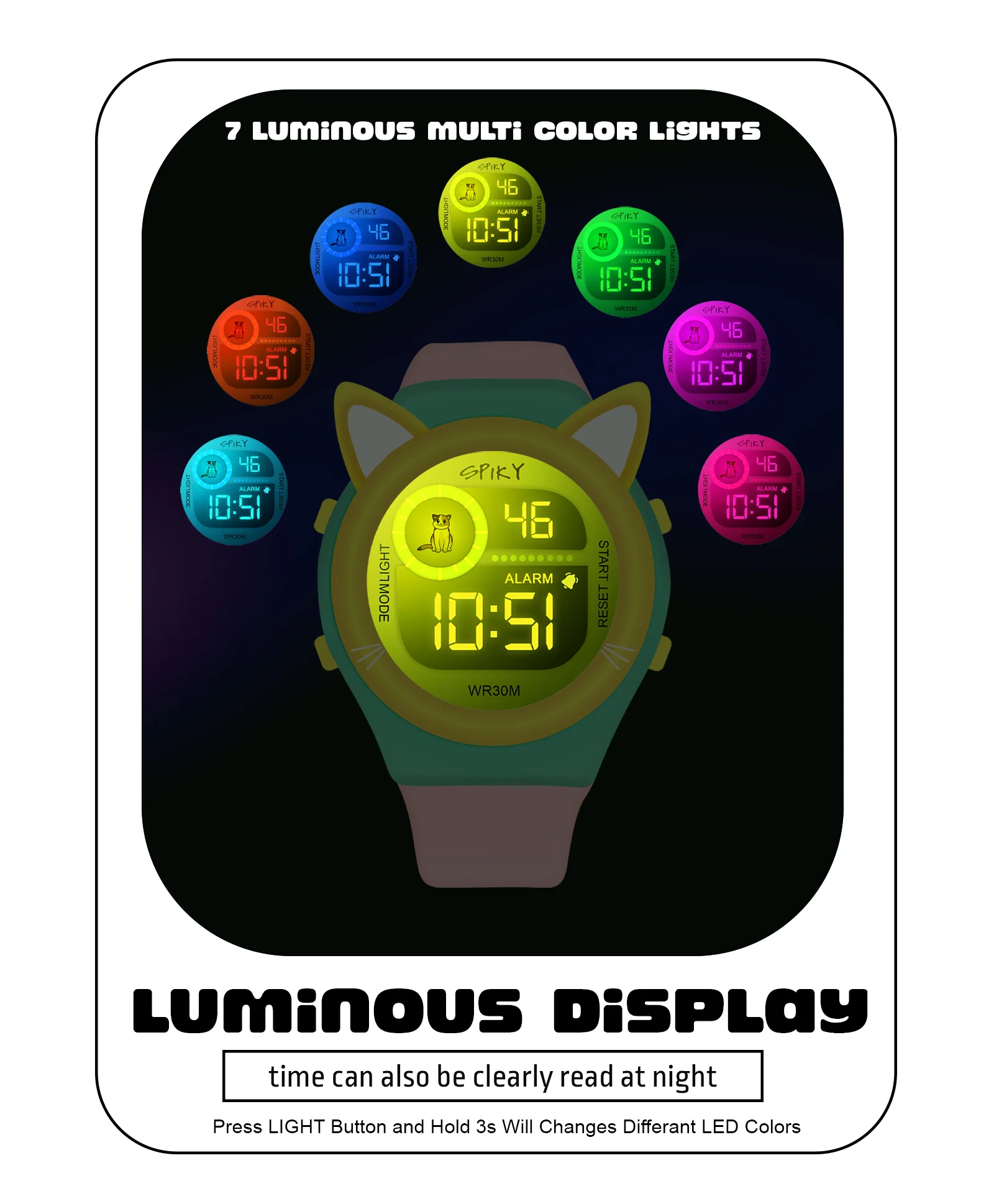 Spiky Eva26 Fun Digital Watch for Kids - Image 24