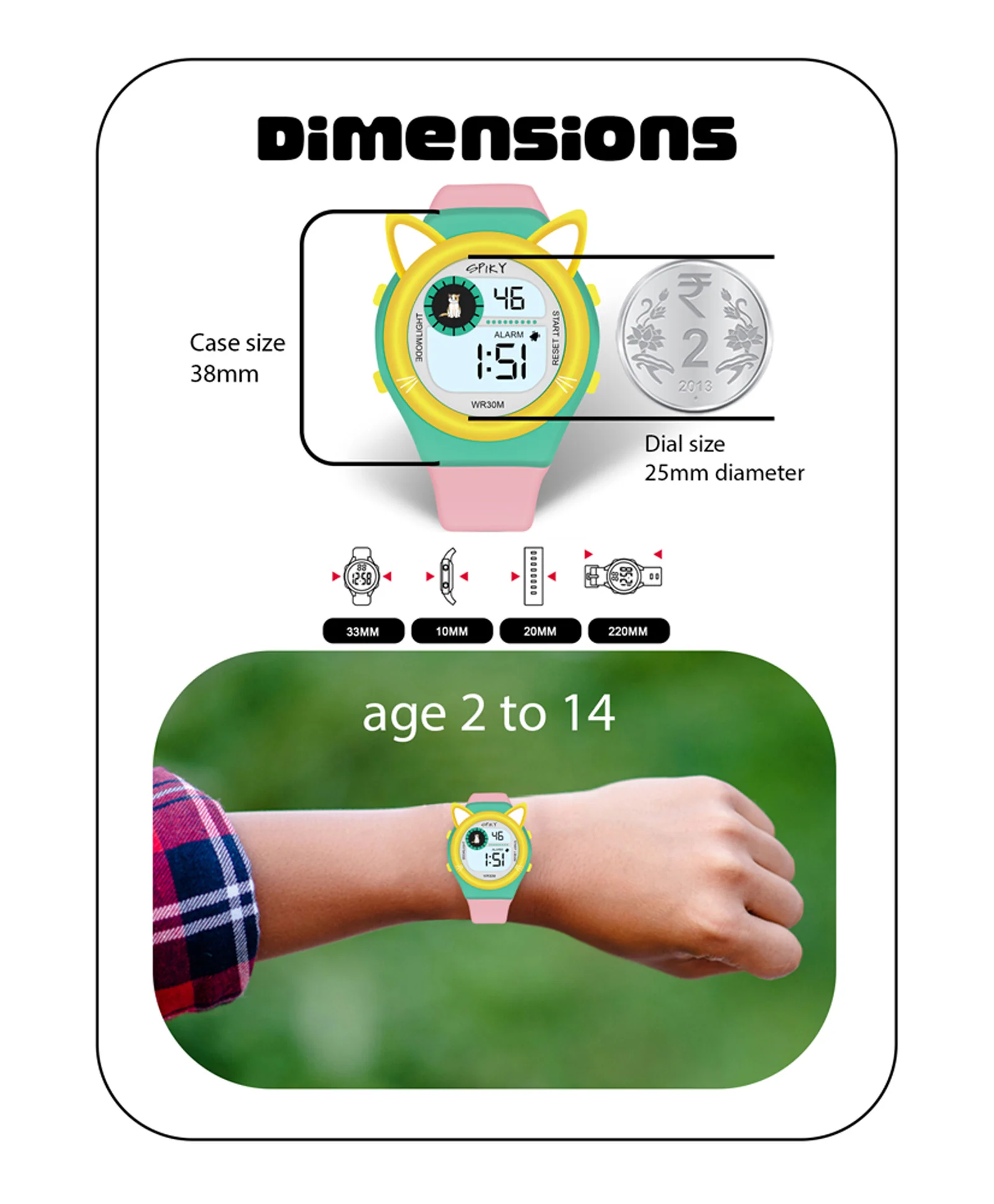 Spiky Eva26 Fun Digital Watch for Kids - Image 25