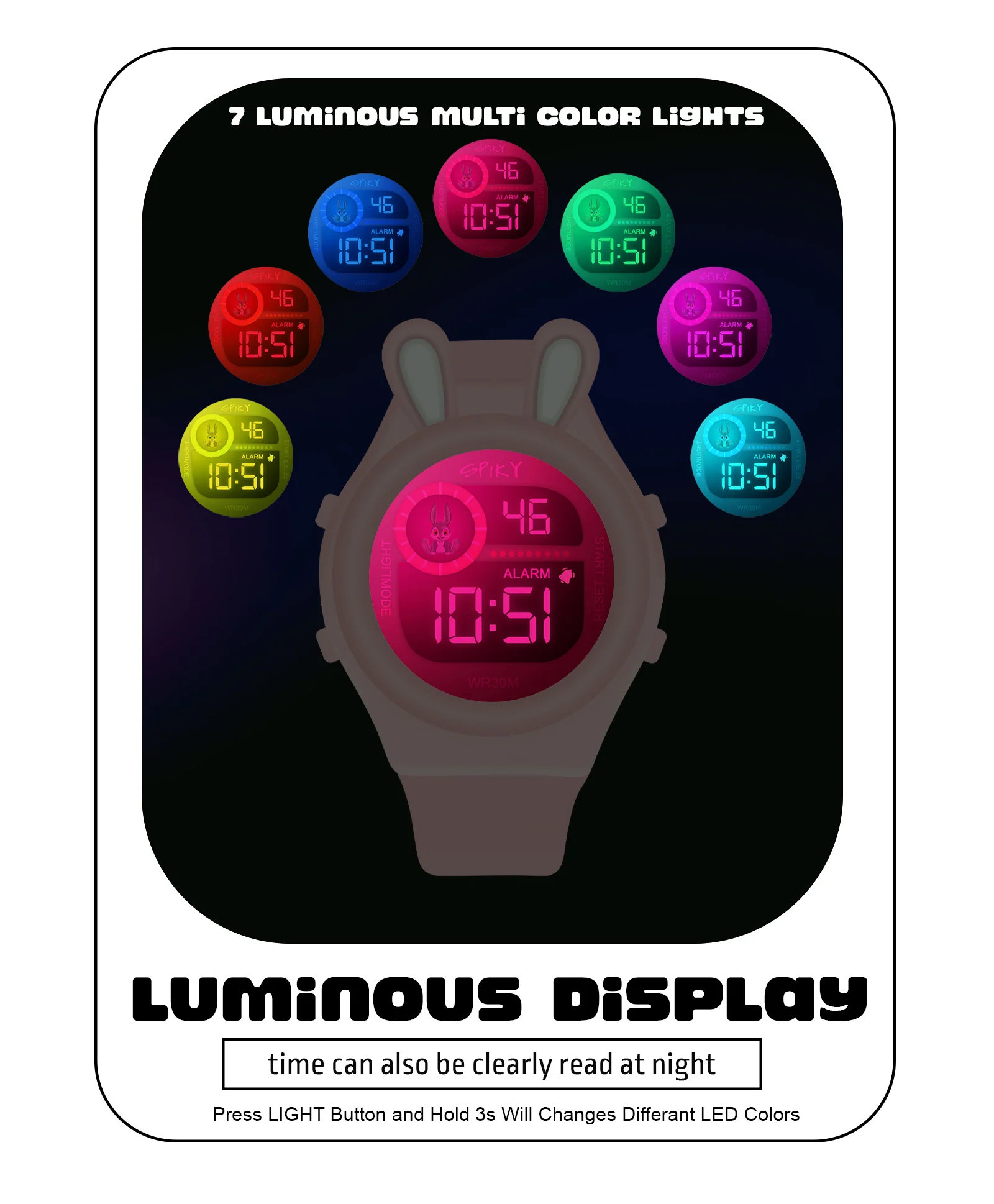 Spiky Eva26 Fun Digital Watch for Kids - Image 34