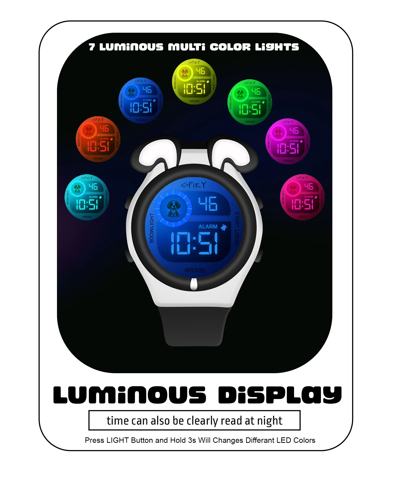 Spiky Eva26 Fun Digital Watch for Kids - Image 45
