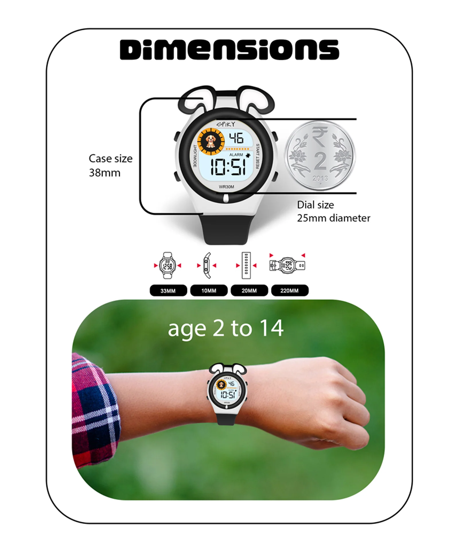 Spiky Eva26 Fun Digital Watch for Kids - Image 46