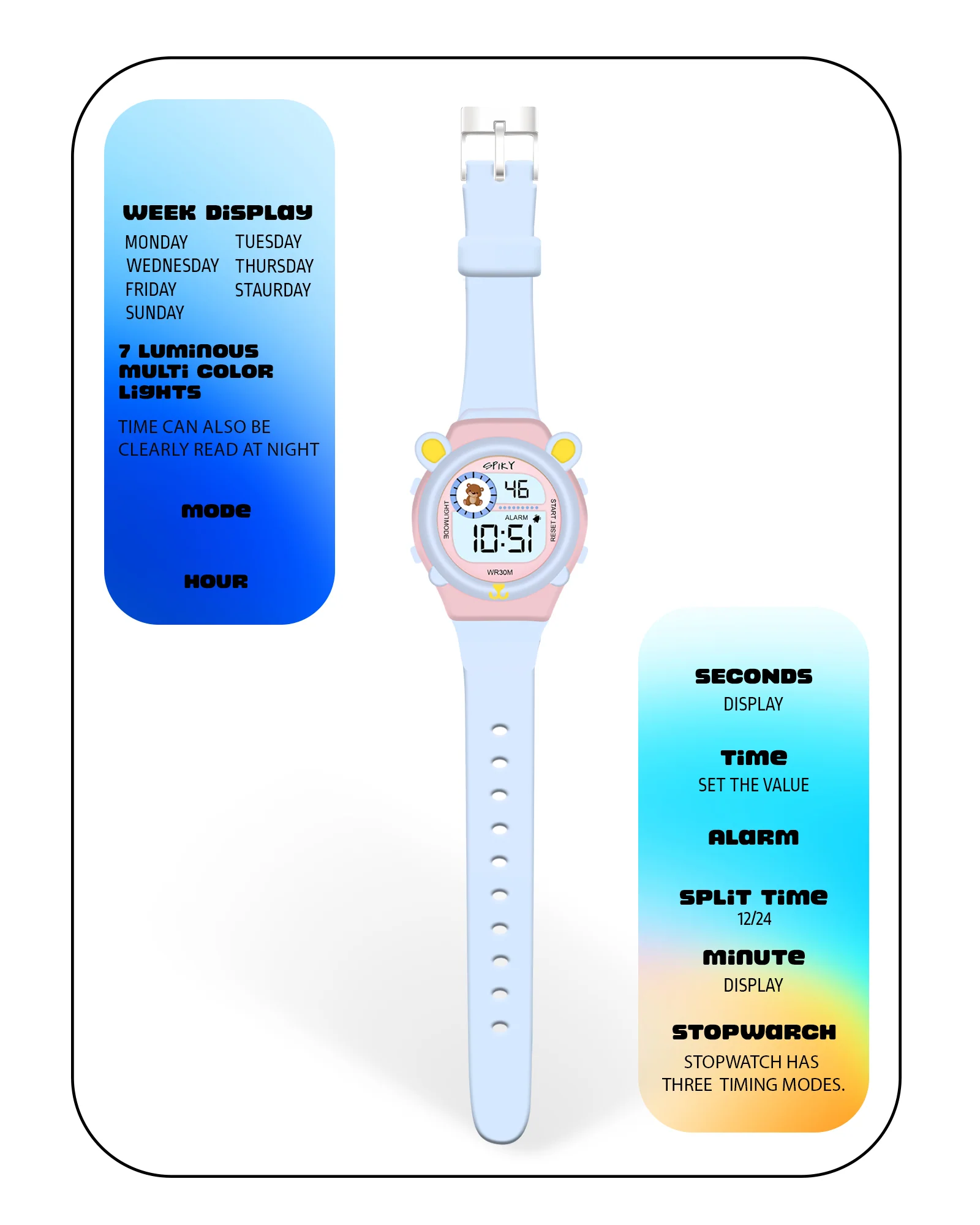 Spiky Eva26 Fun Digital Watch for Kids - Image 6