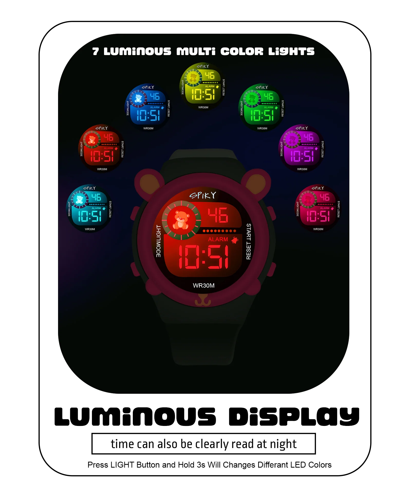 Spiky Eva26 Fun Digital Watch for Kids - Image 67