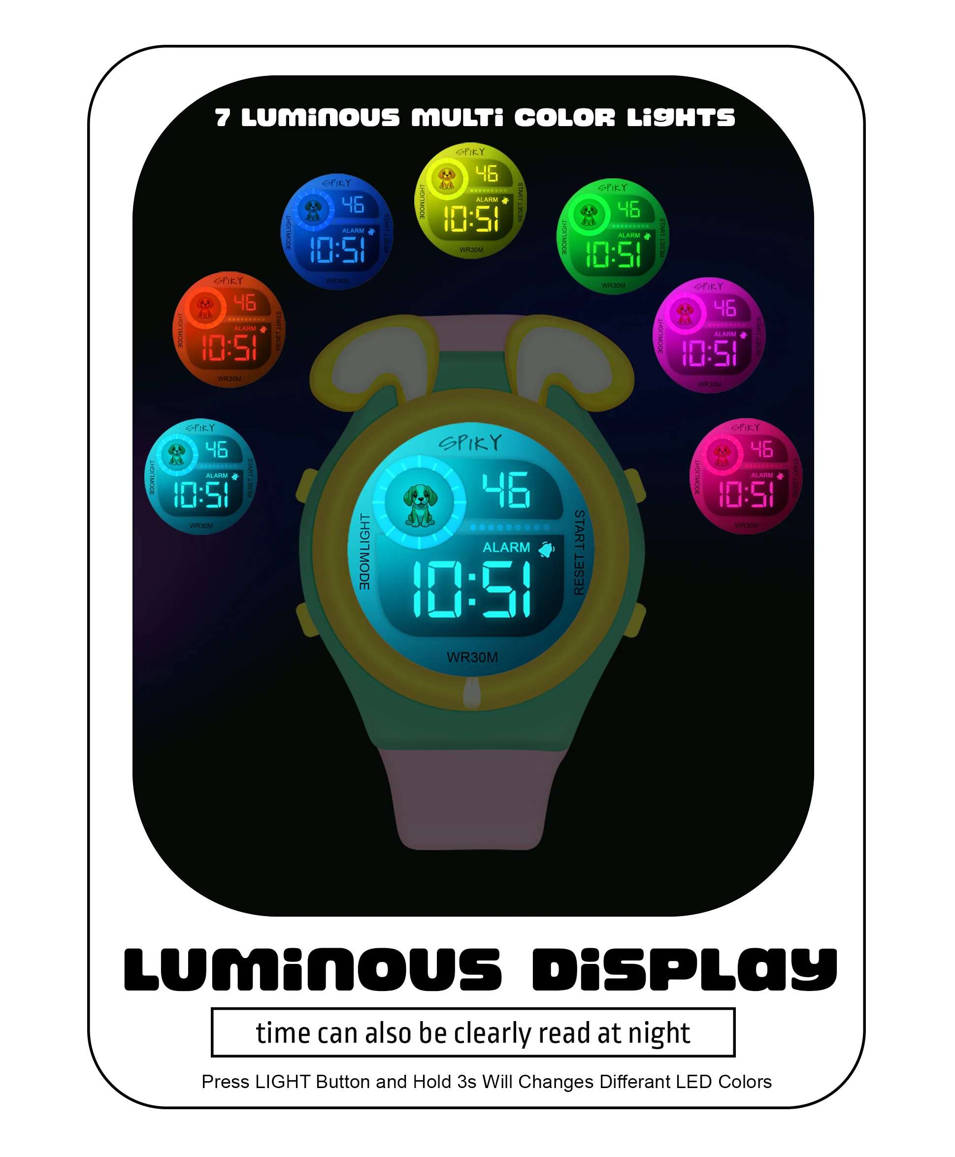 Spiky Eva26 Fun Digital Watch for Kids - Image 45