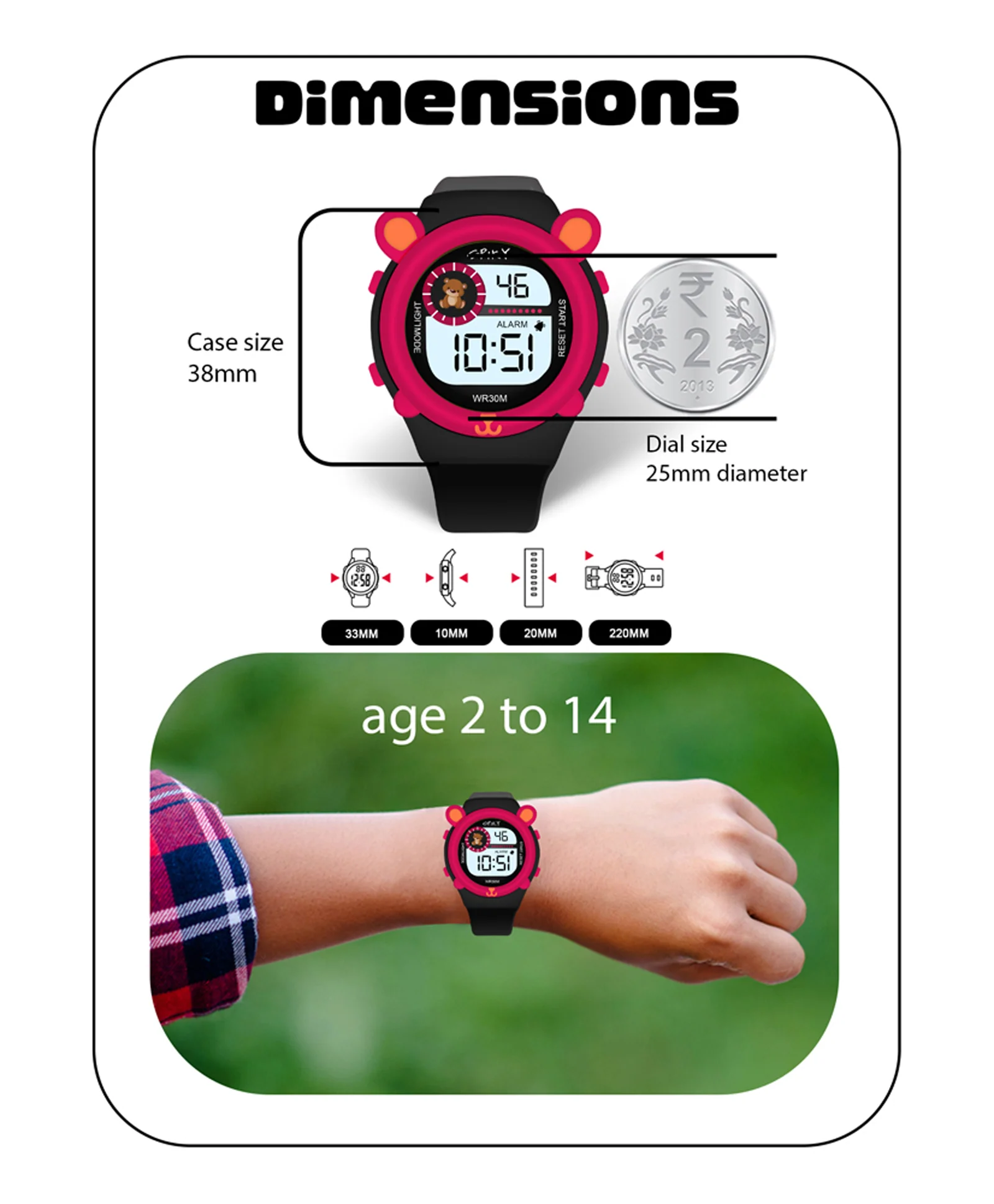 Spiky Eva26 Fun Digital Watch for Kids - Image 57