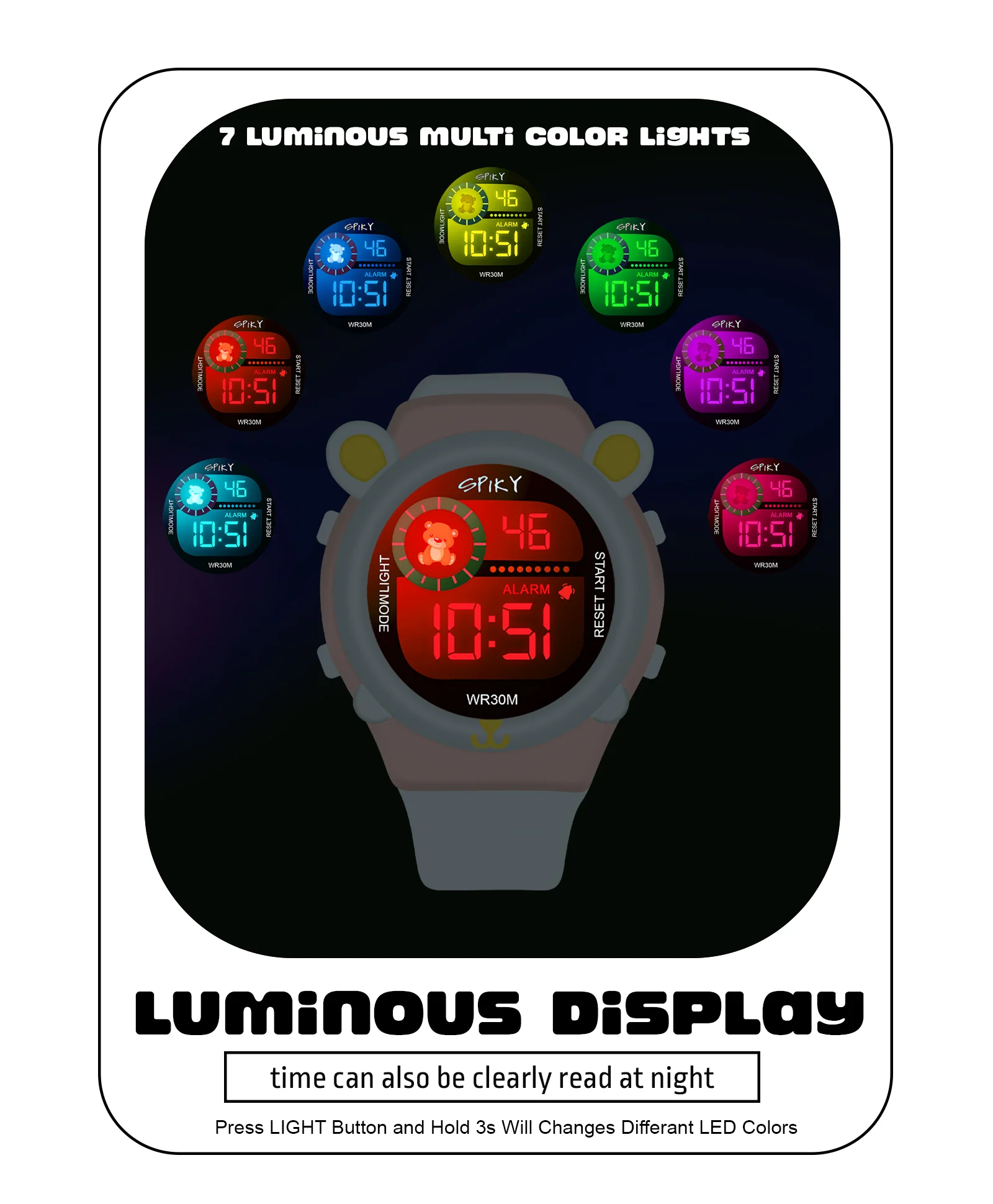 Spiky Eva26 Fun Digital Watch for Kids - Image 67