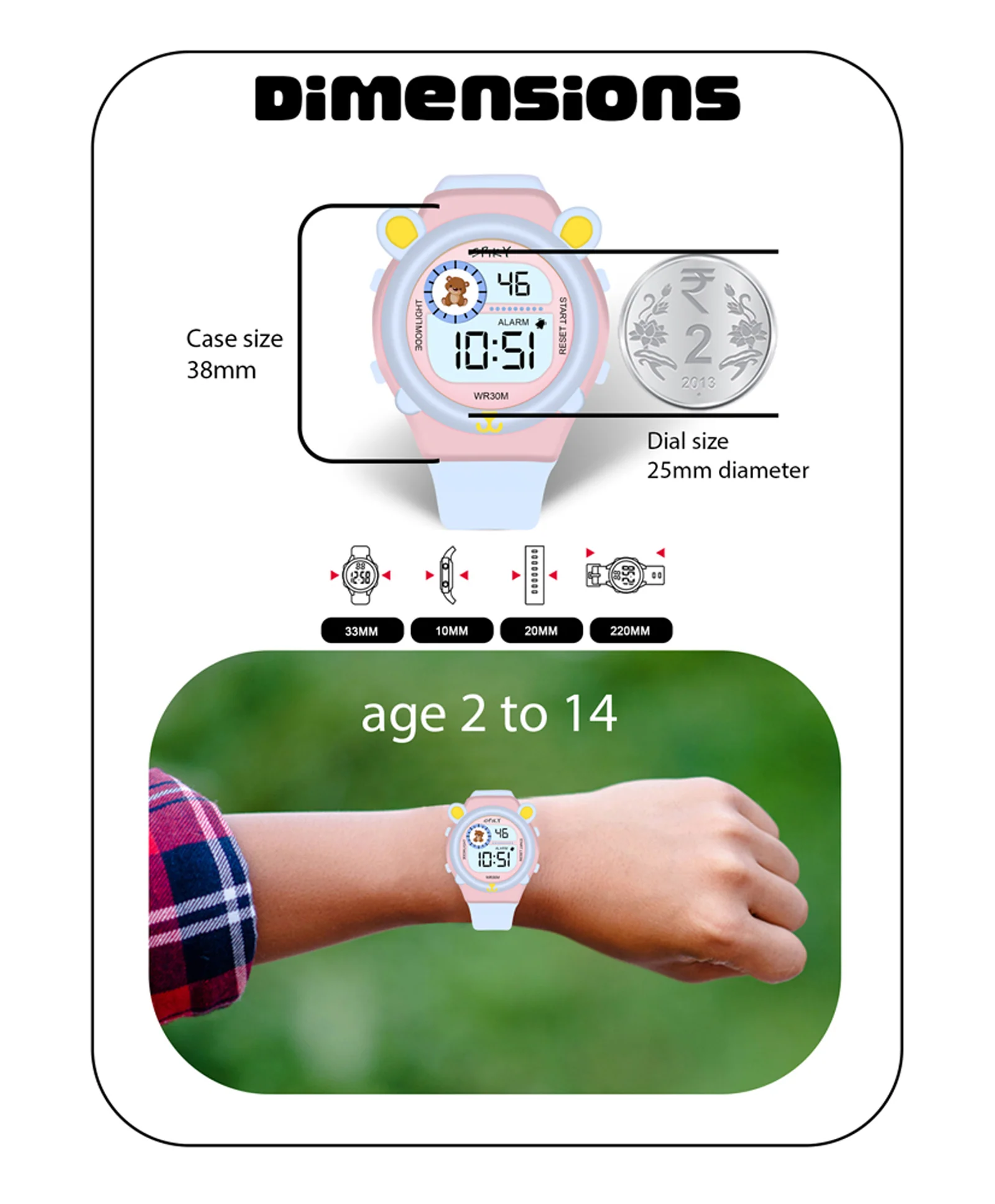Spiky Eva26 Fun Digital Watch for Kids - Image 68