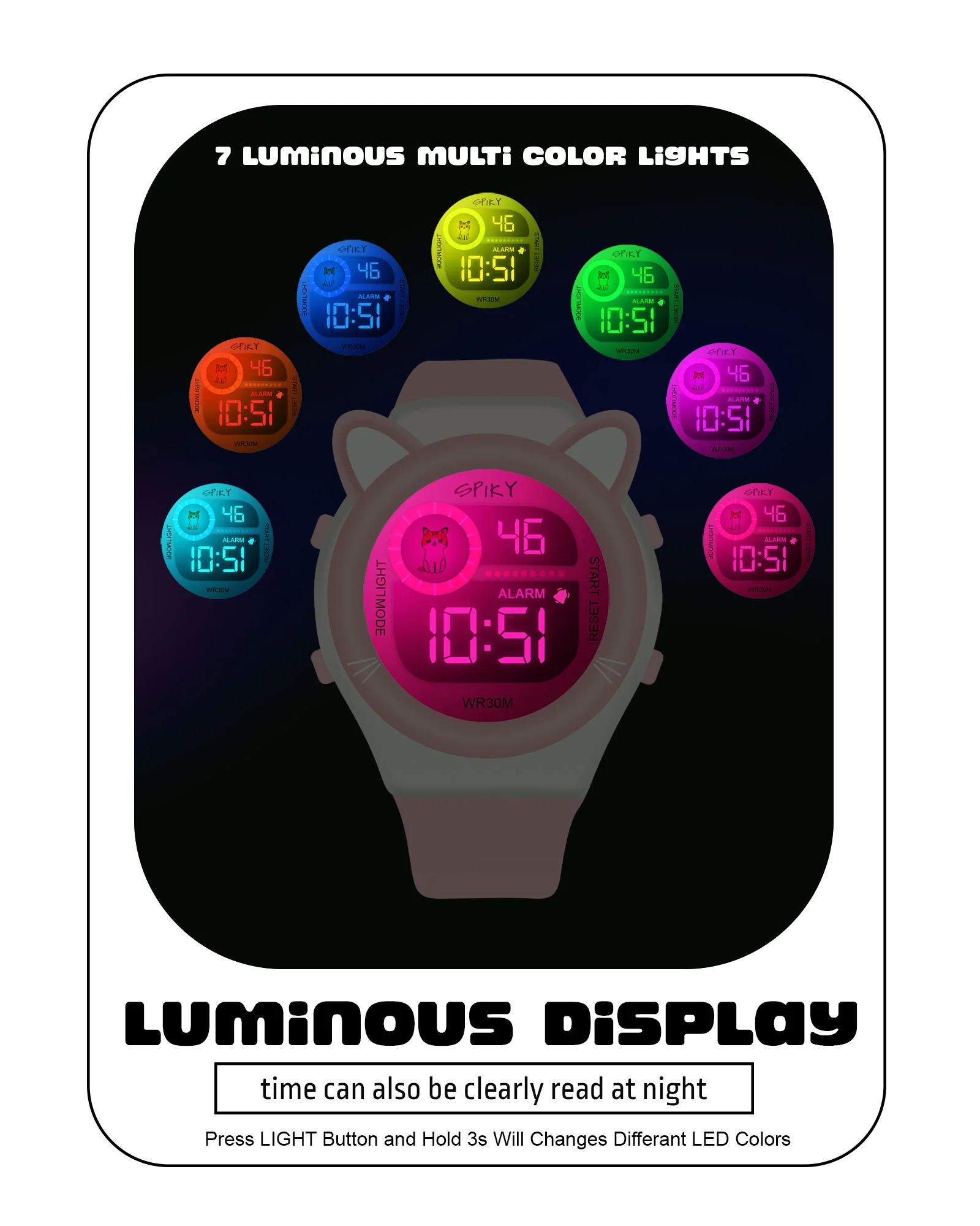 Spiky Eva26 Fun Digital Watch for Kids - Image 34